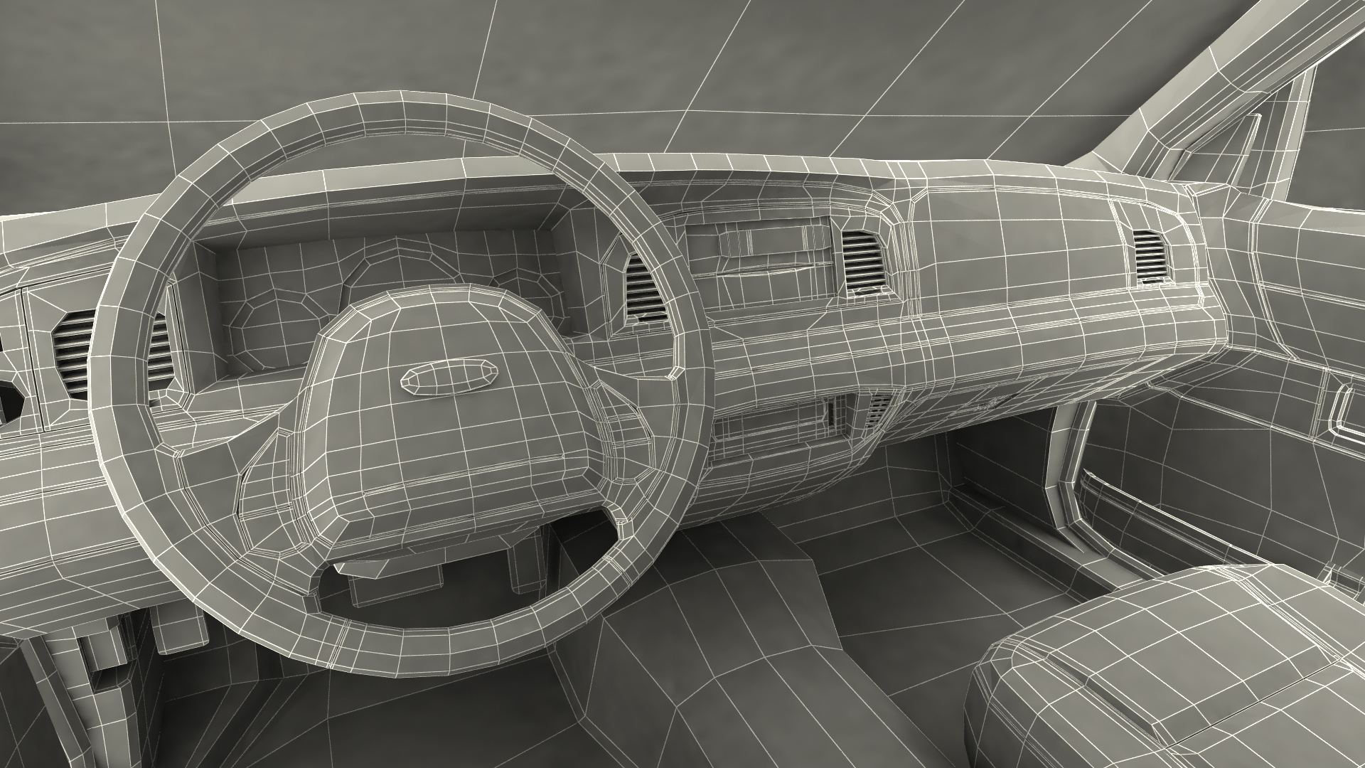 3D Ford Crown Victoria Police Car NYPD Simple Interior