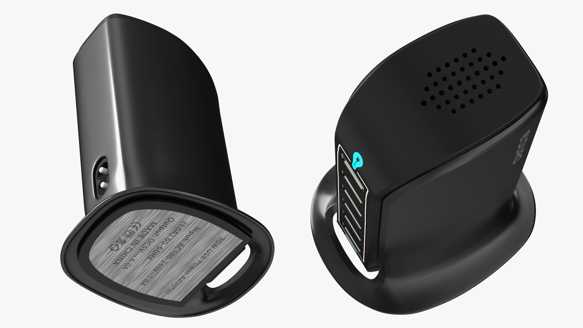 Desktop Charging USB Hub Turned ON 3D model