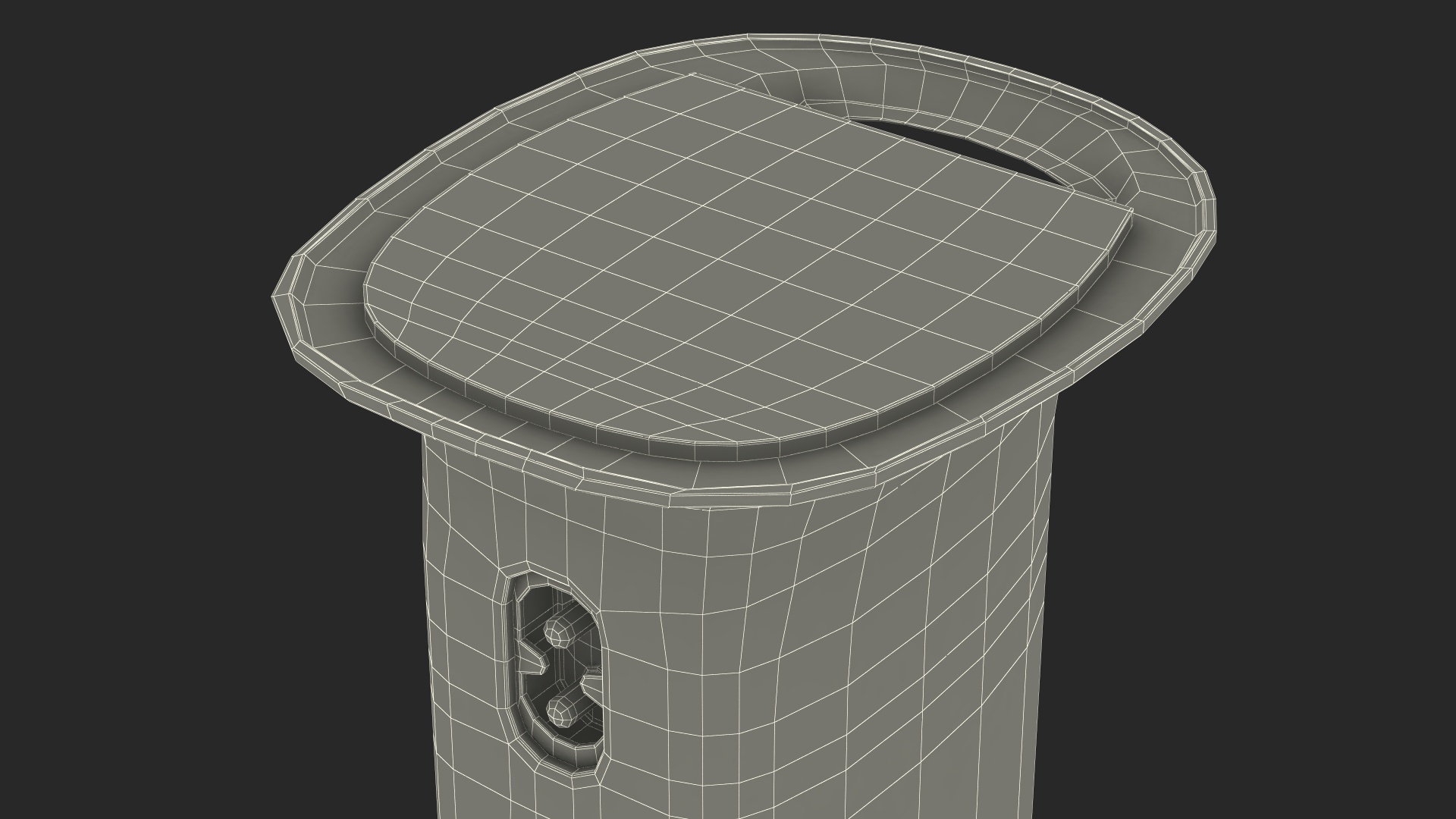 Desktop Charging USB Hub Turned ON 3D model