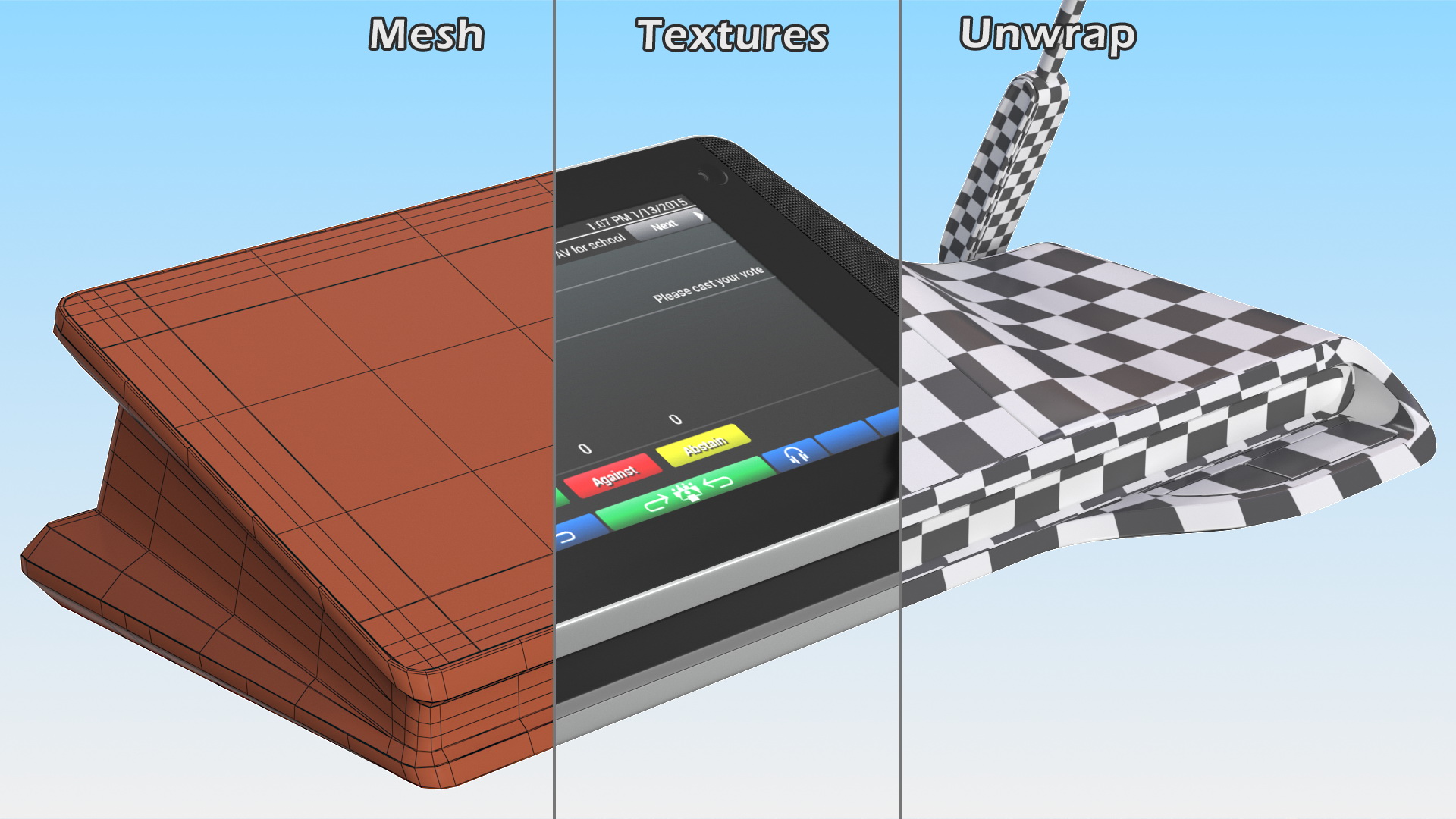 Conference Multimedia Device with Stem Microphone 3D model