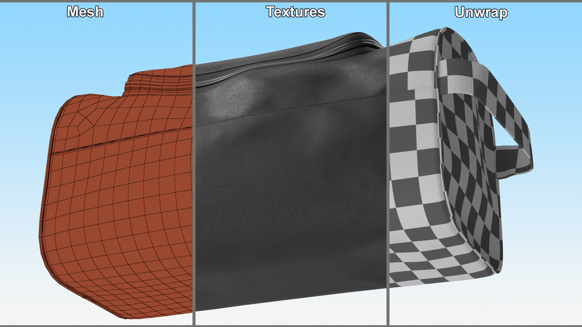3D model Sport Shoe Bag Black