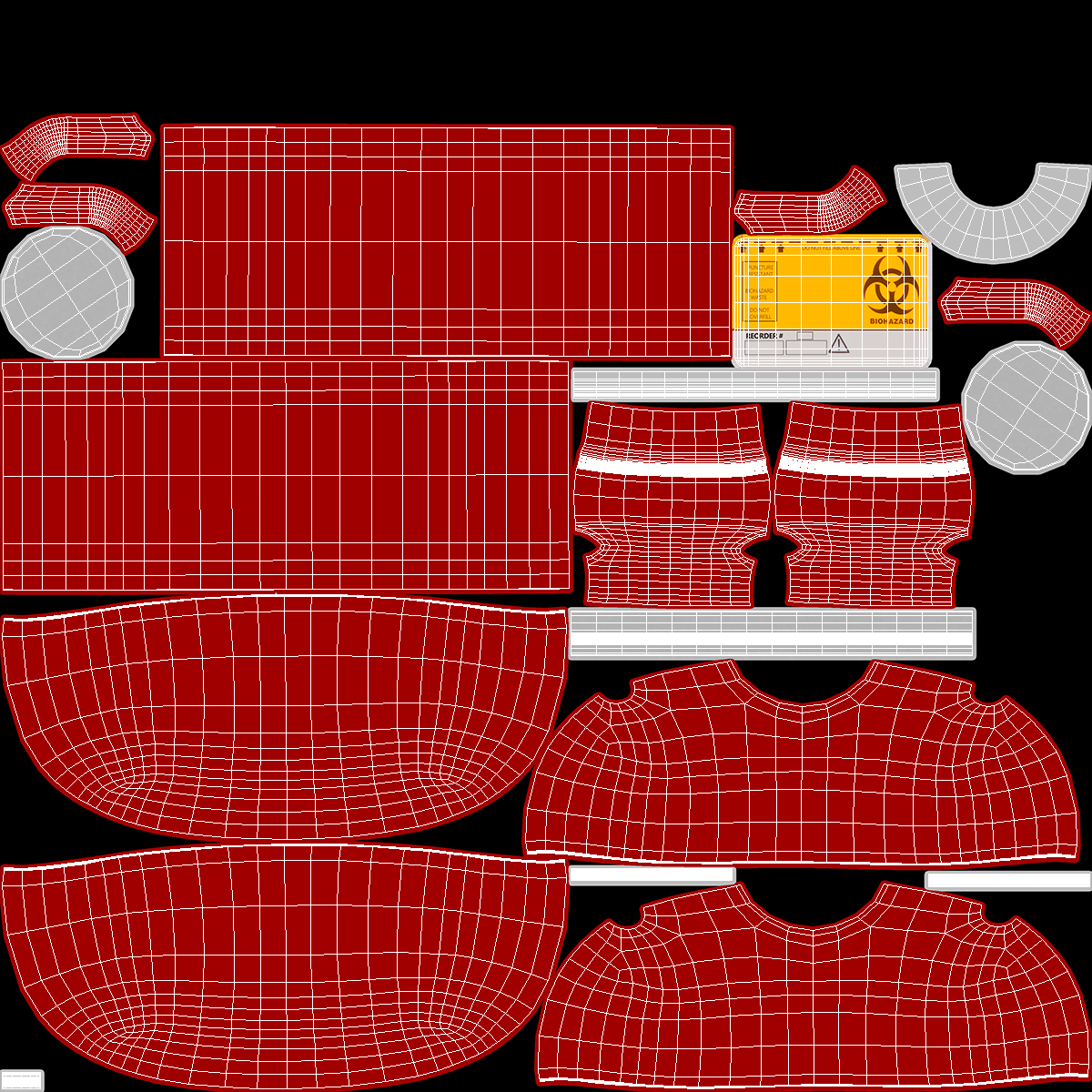 Medical Sharps Containers Set with Lids Red - view 7