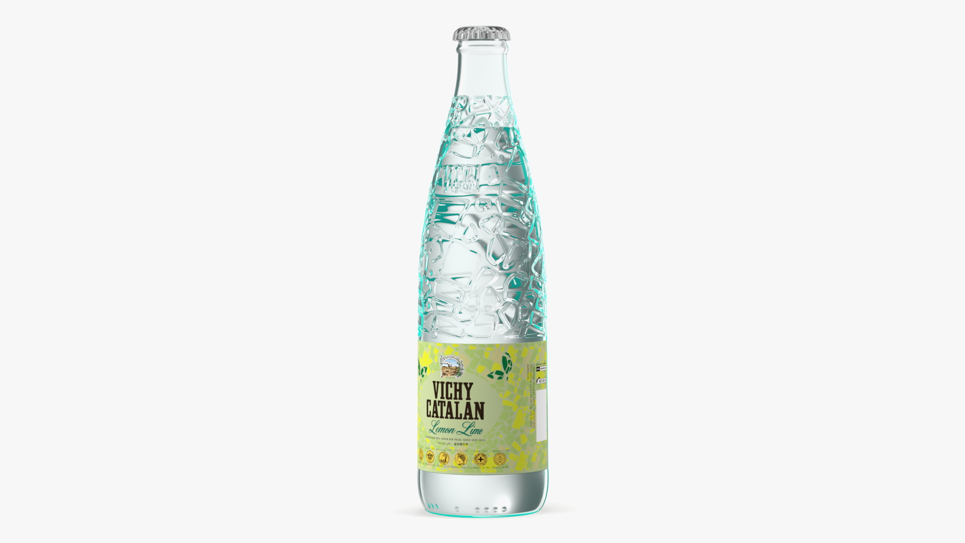 3D Vichy Catalan Water Bottle Lime
