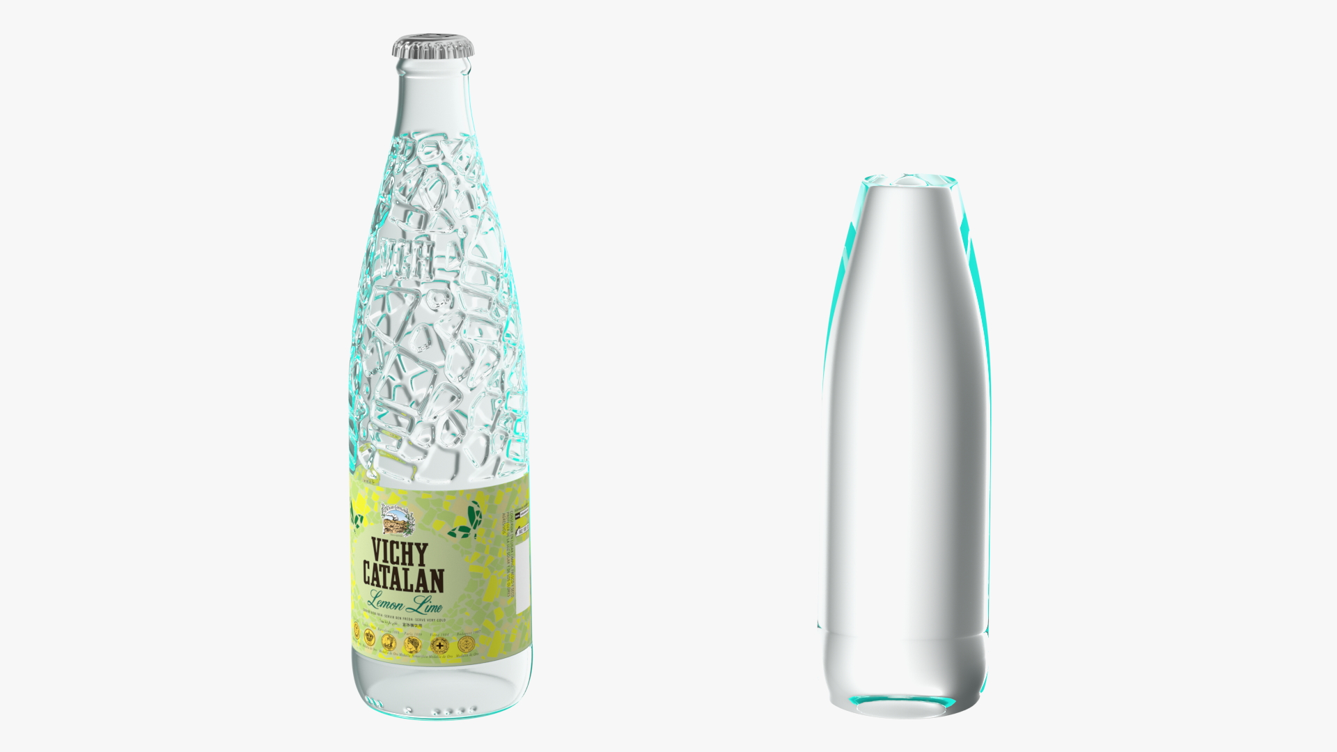 3D Vichy Catalan Water Bottle Lime