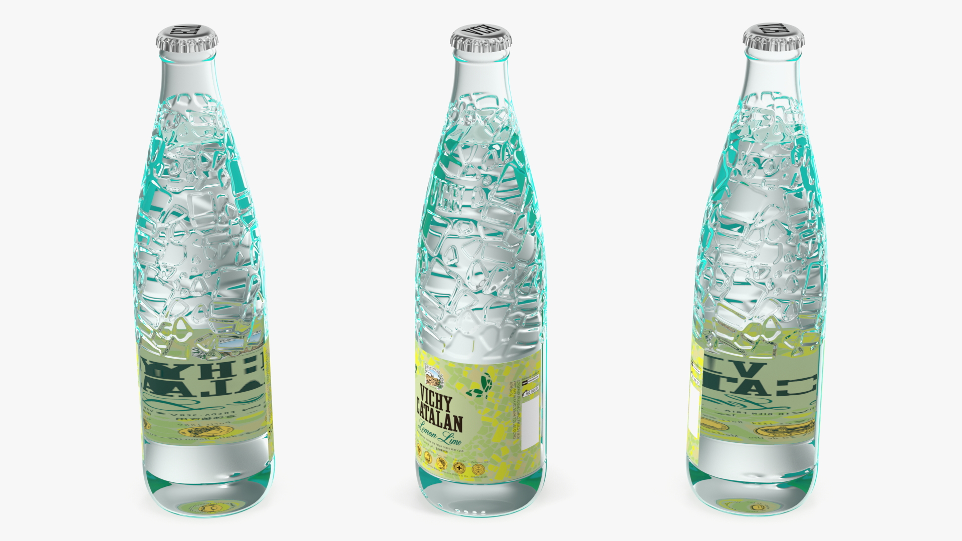 3D Vichy Catalan Water Bottle Lime