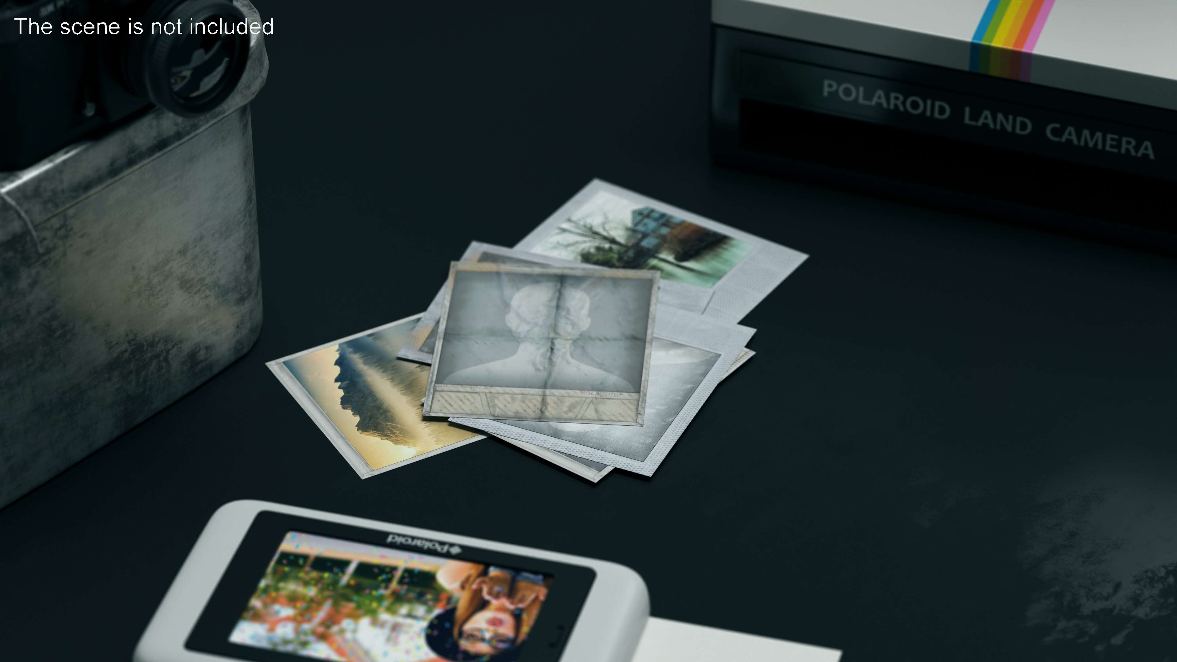 Vintage Old Polaroid Photo Frame 3D