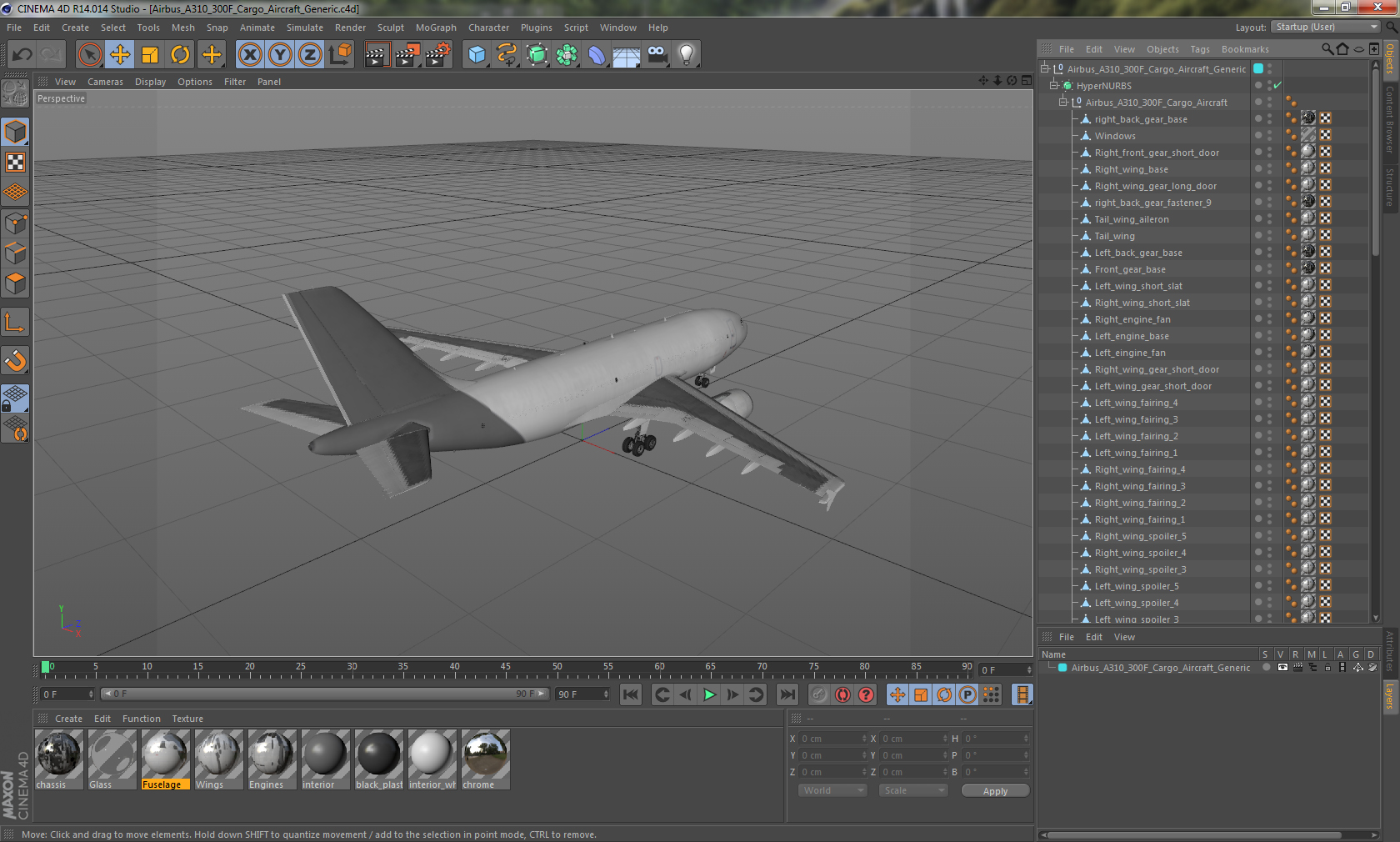 Cargo Aircraft Airbus A310 300F Generic 3D model