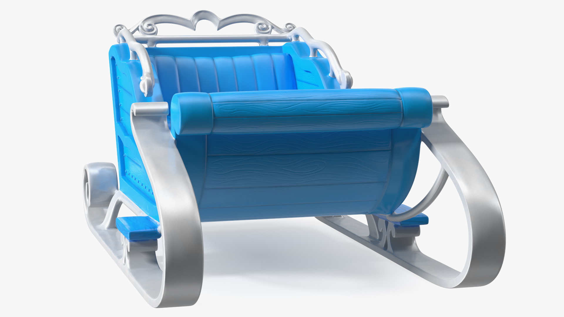 3D Silver Sleigh model