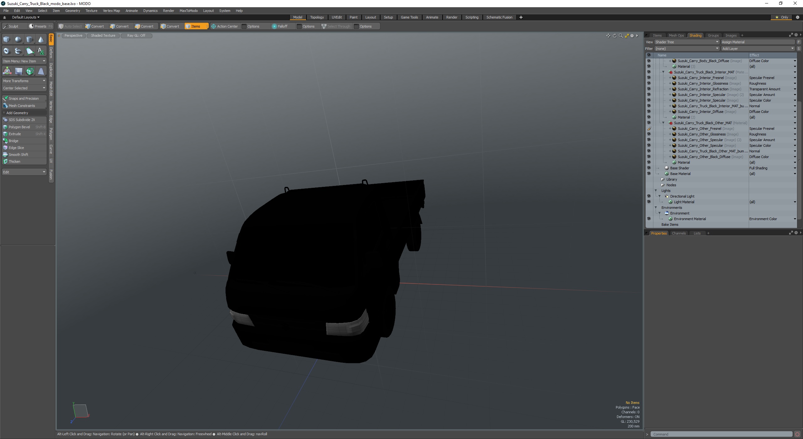 Suzuki Carry Truck Black 3D model