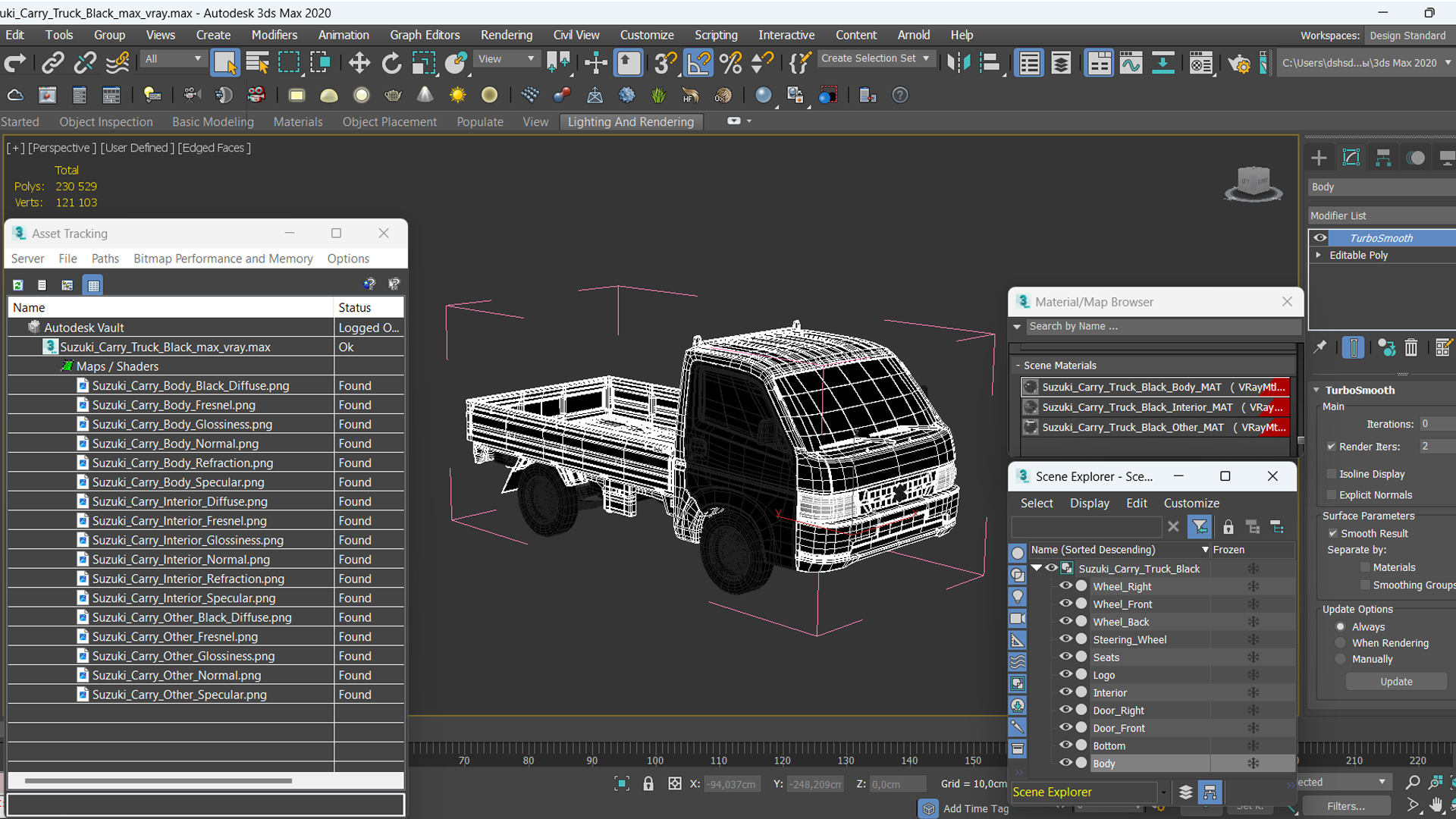 Suzuki Carry Truck Black 3D model