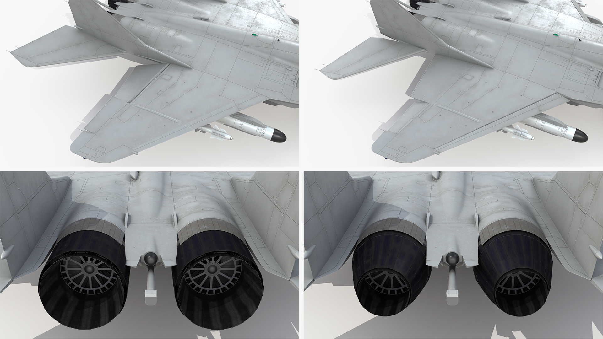 3D MiG 29 Tandem Aircraft with Armament Rigged model