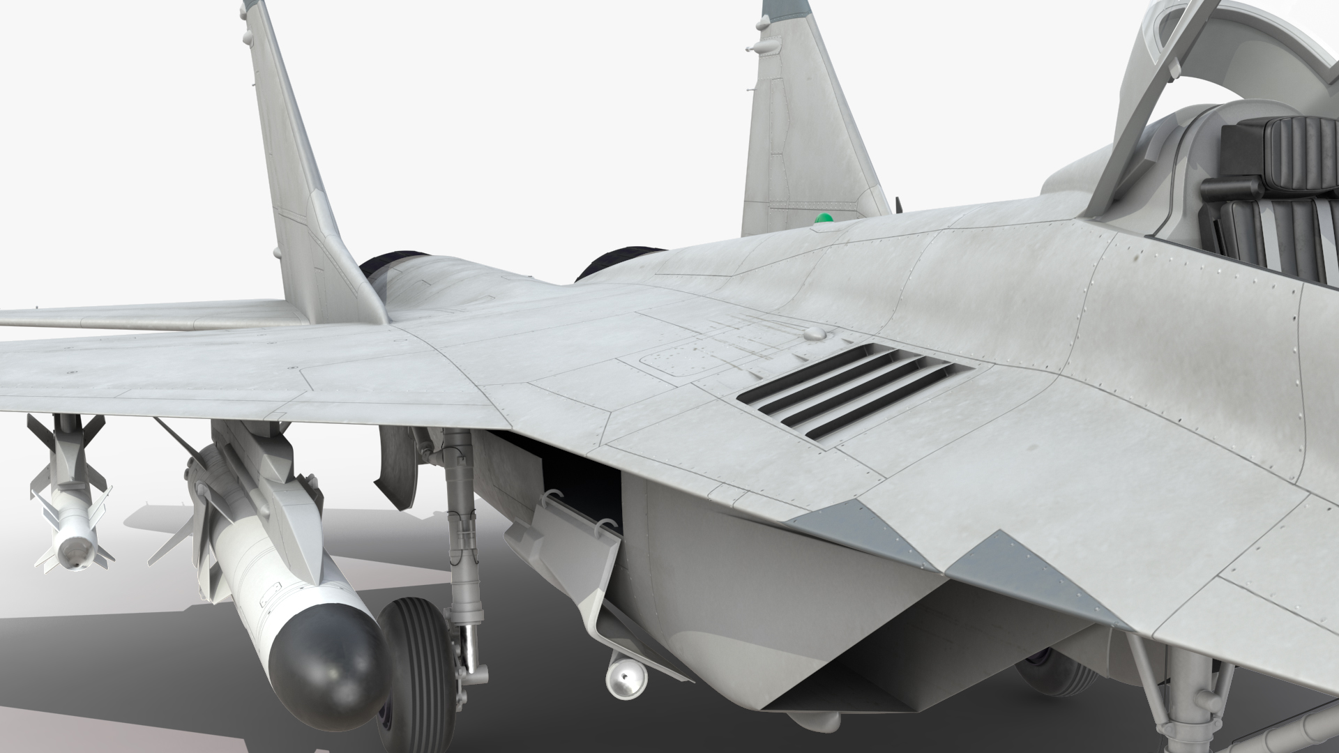 3D MiG 29 Tandem Aircraft with Armament Rigged model