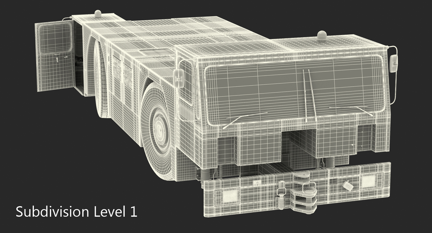 3D model Heavy Aircraft Tractor Douglas DC12 44 Rigged