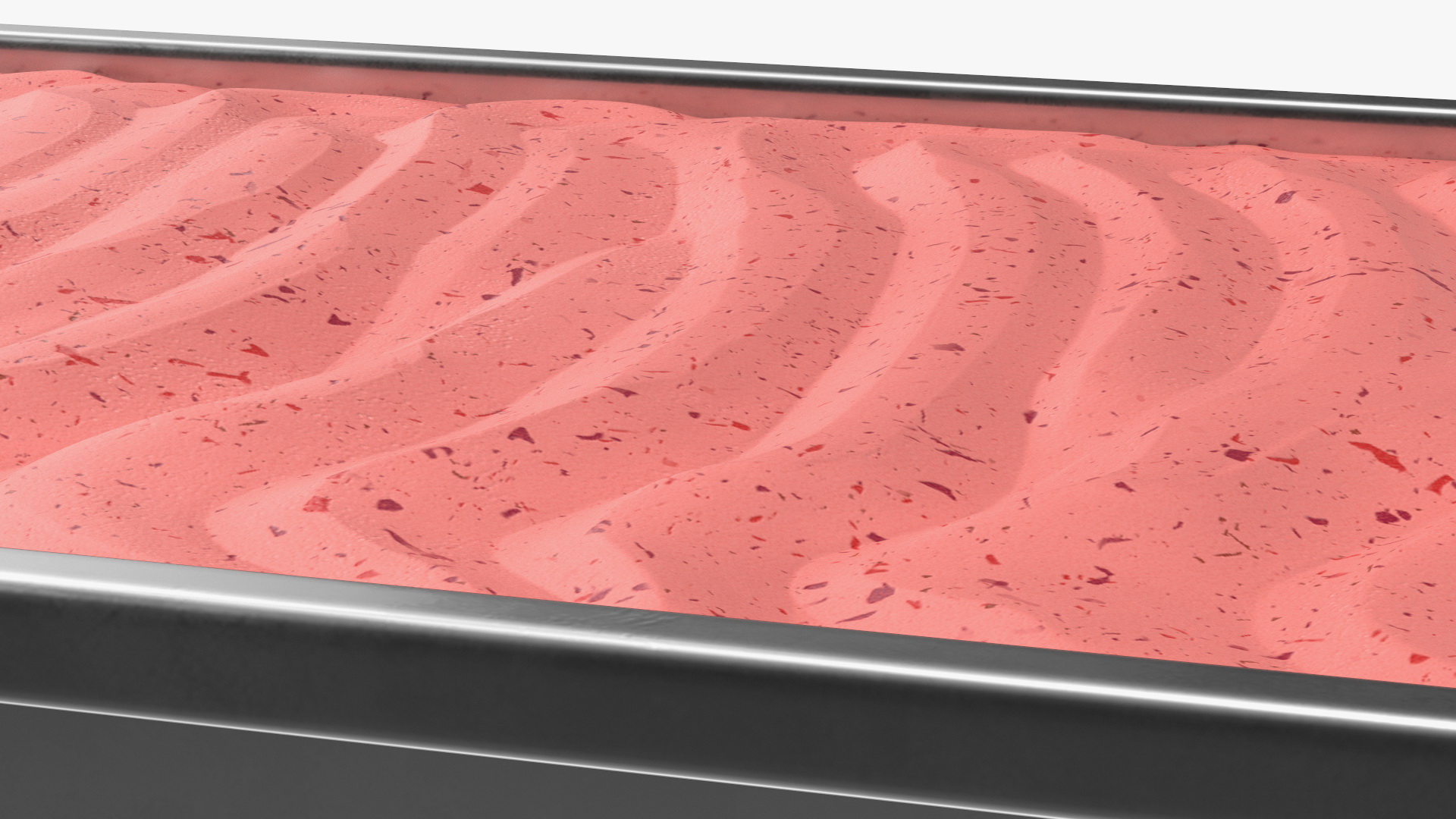 3D Strawberry Ice Cream Tray Untouched Surface model