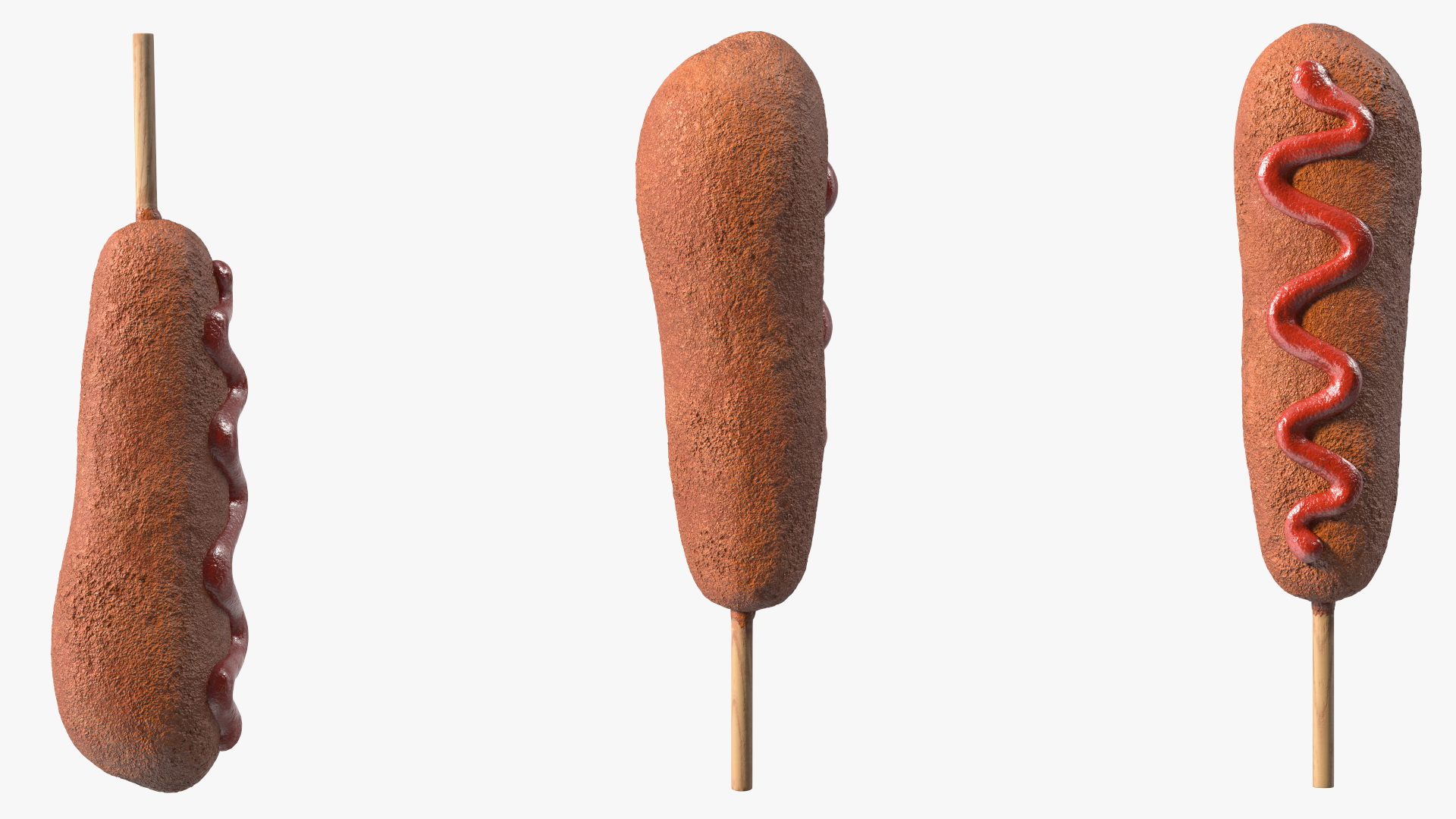 3D Corn Dog with Ketchup