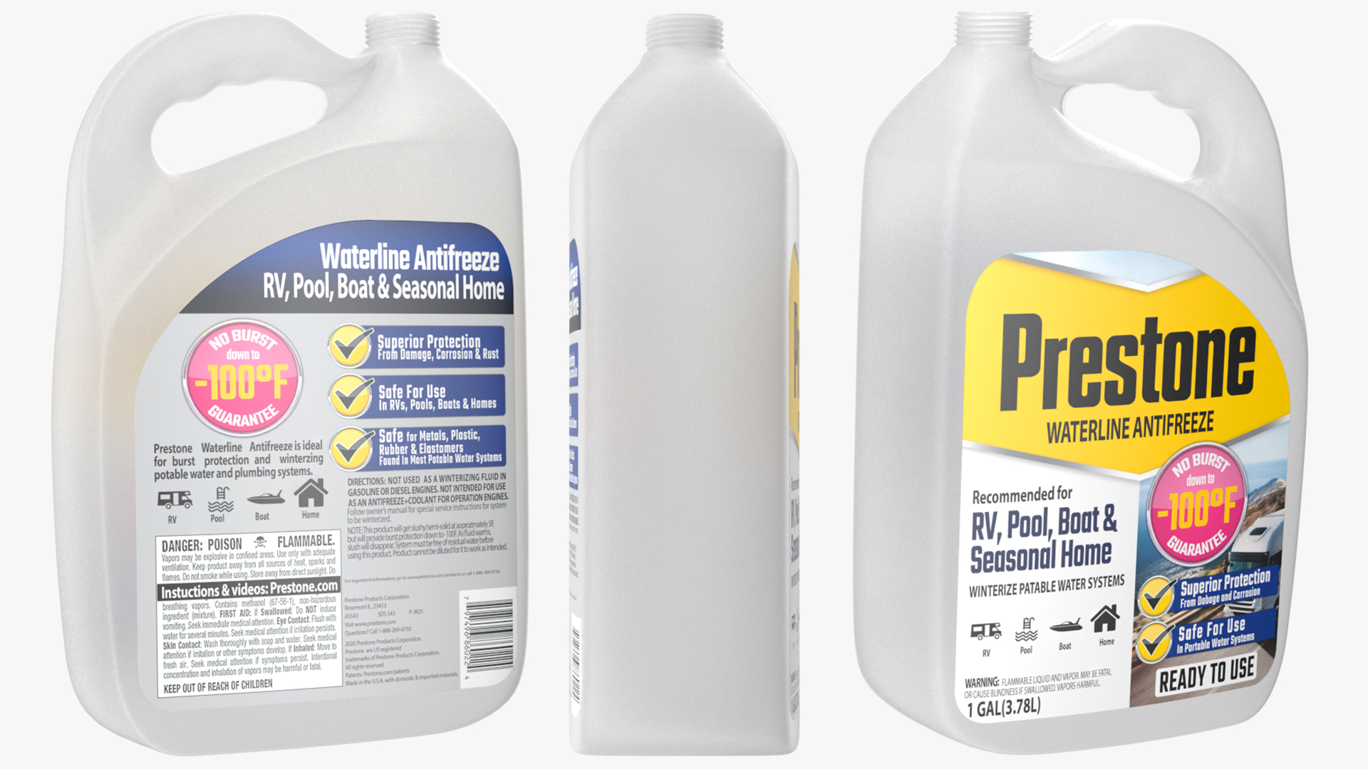 Waterline Antifreeze Prestone with Flowing Liquid 3D model