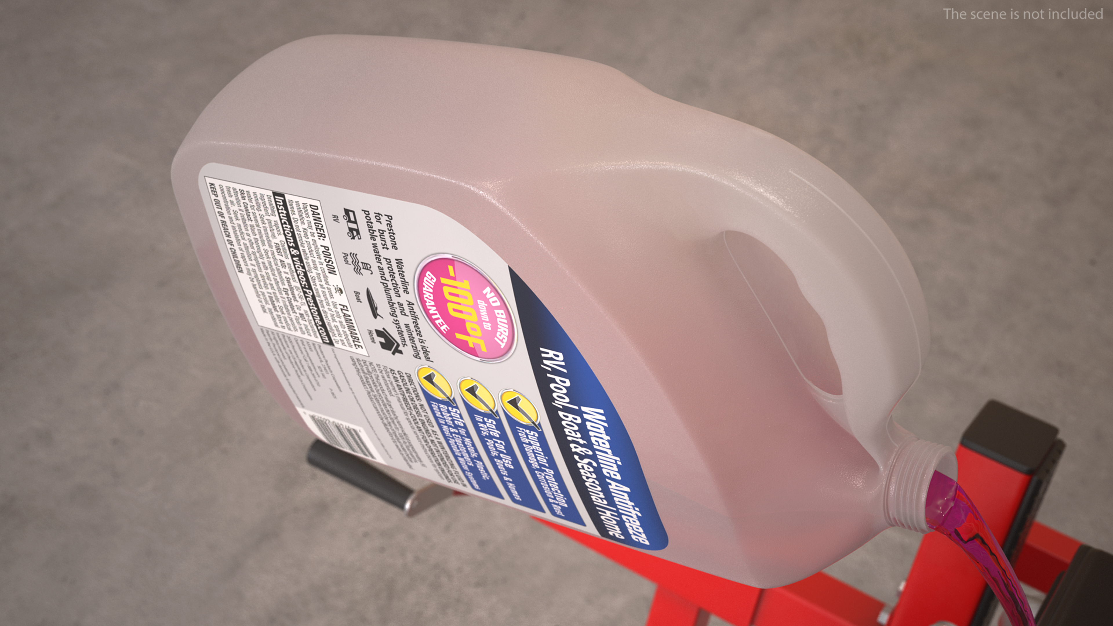 Waterline Antifreeze Prestone with Flowing Liquid 3D model