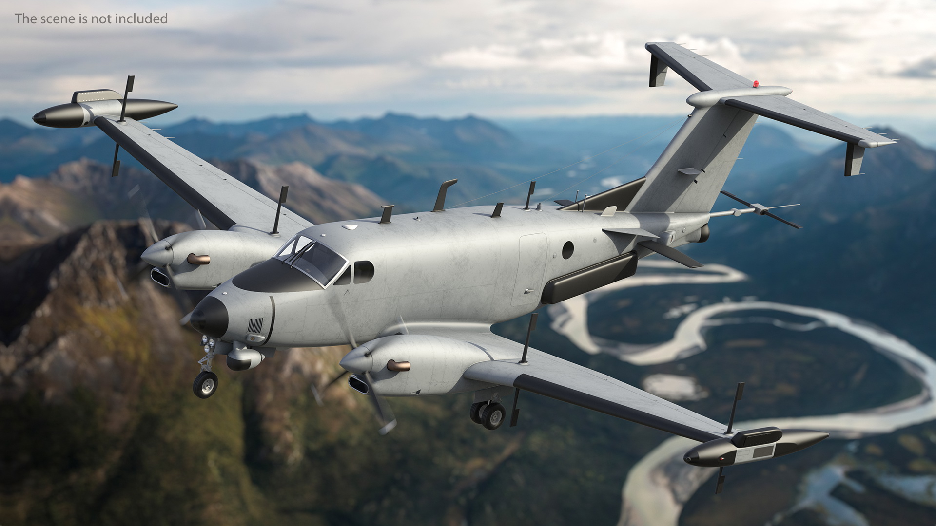 3D model Beechcraft RC12 Guardrail