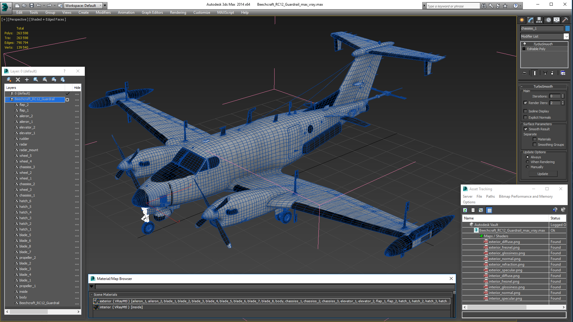 3D model Beechcraft RC12 Guardrail