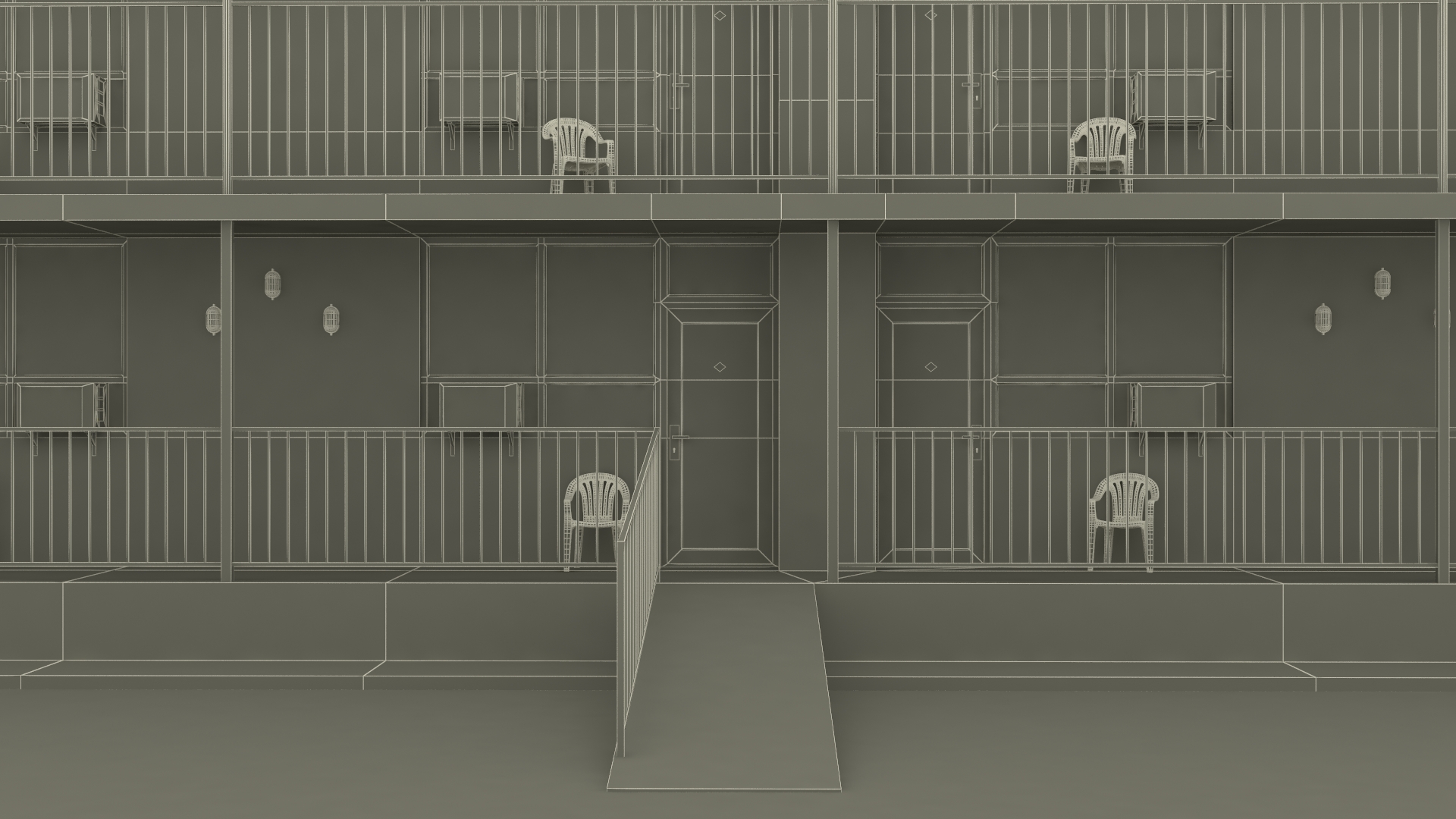 3D model Two Story Motel