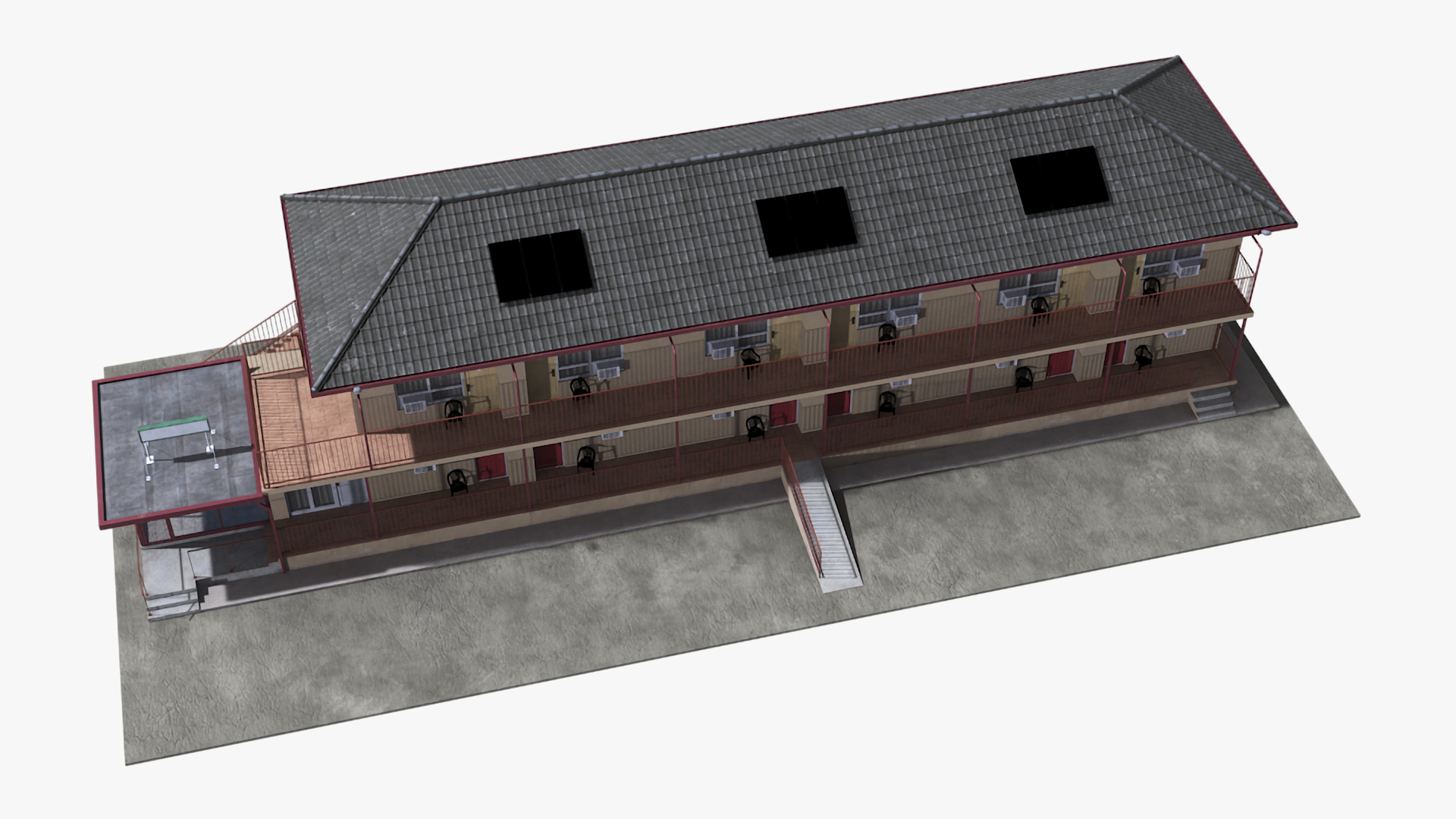 3D model Two Story Motel
