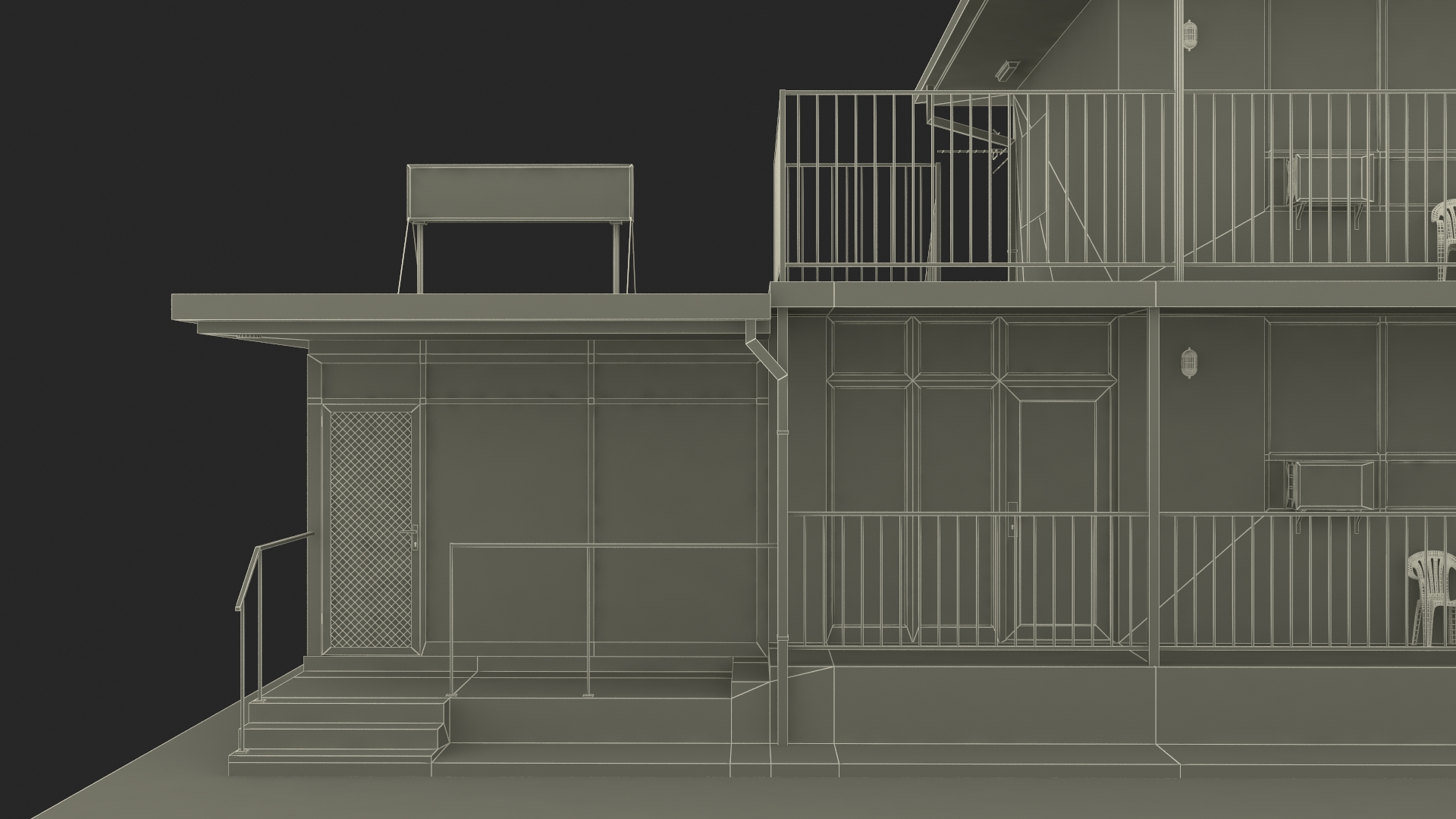 3D model Two Story Motel