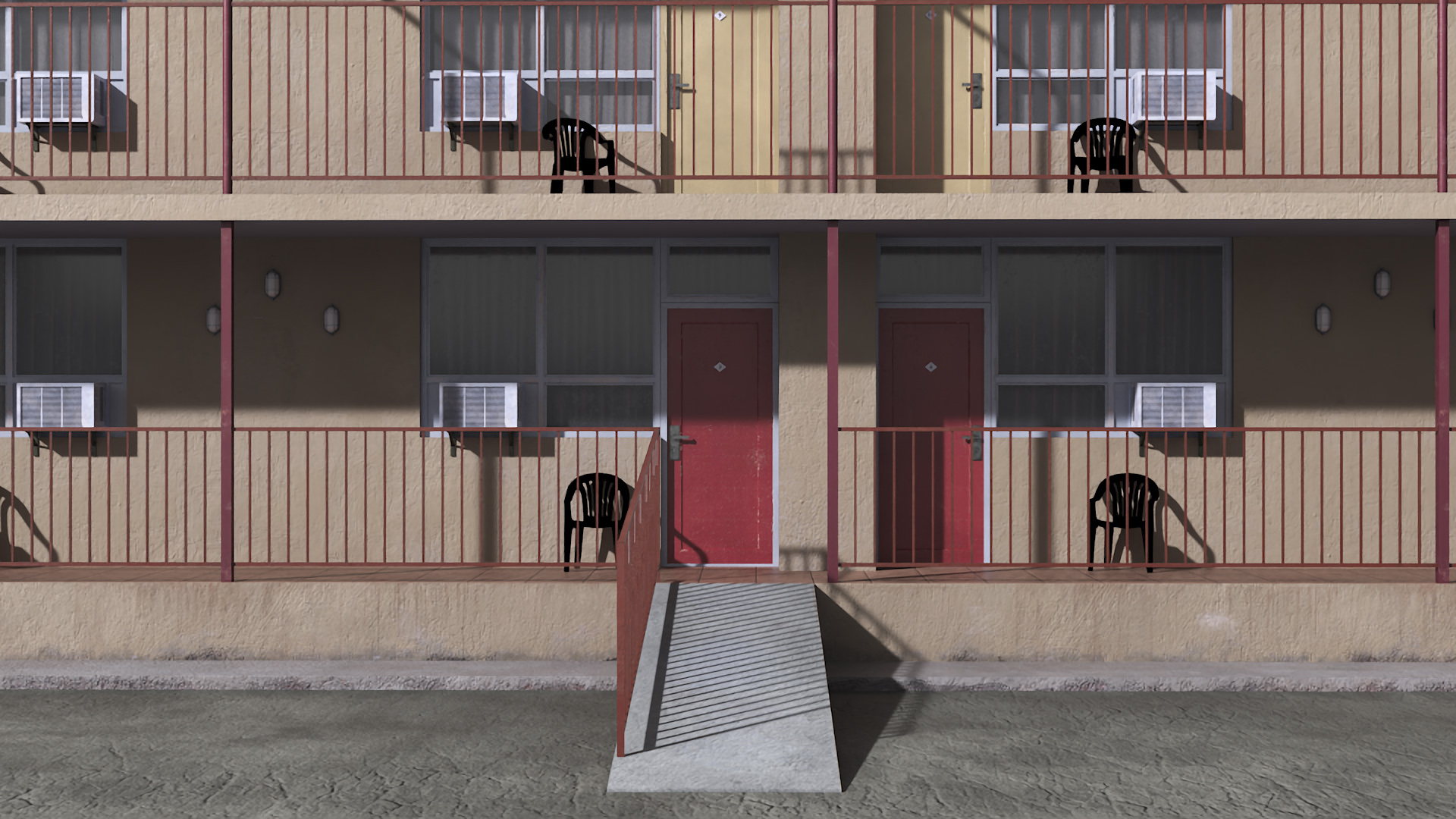 3D model Two Story Motel