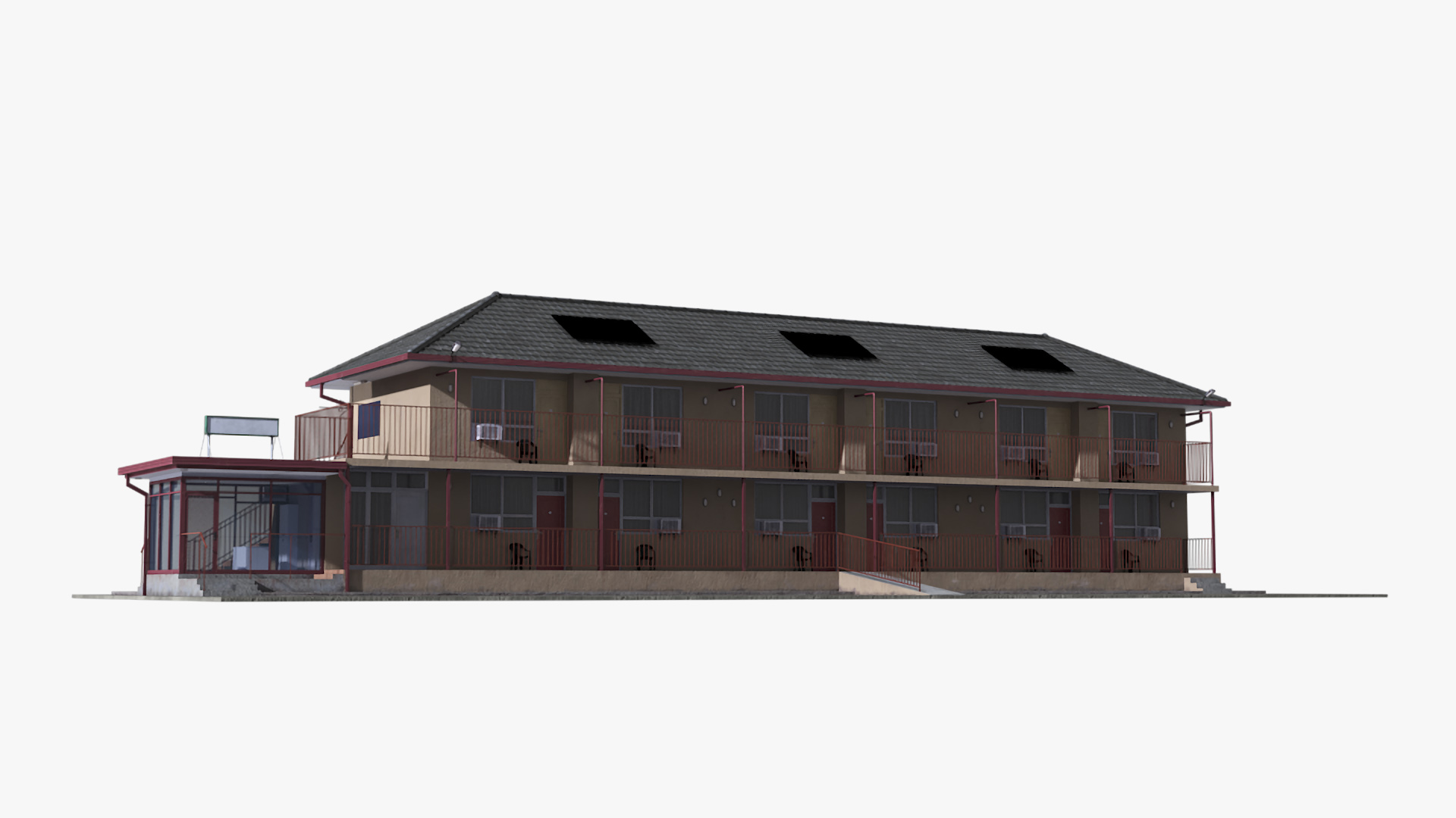 3D model Two Story Motel