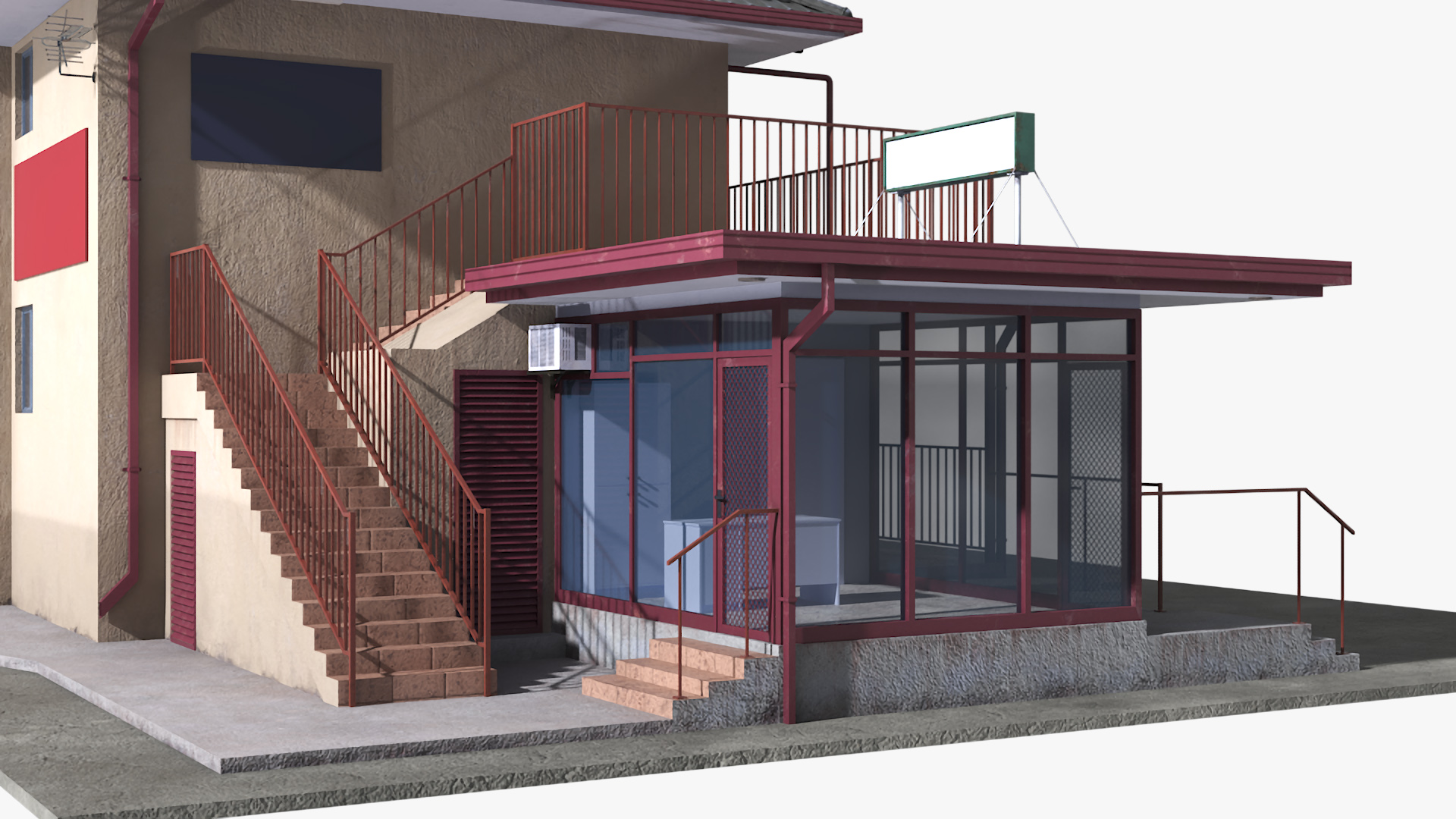 3D model Two Story Motel