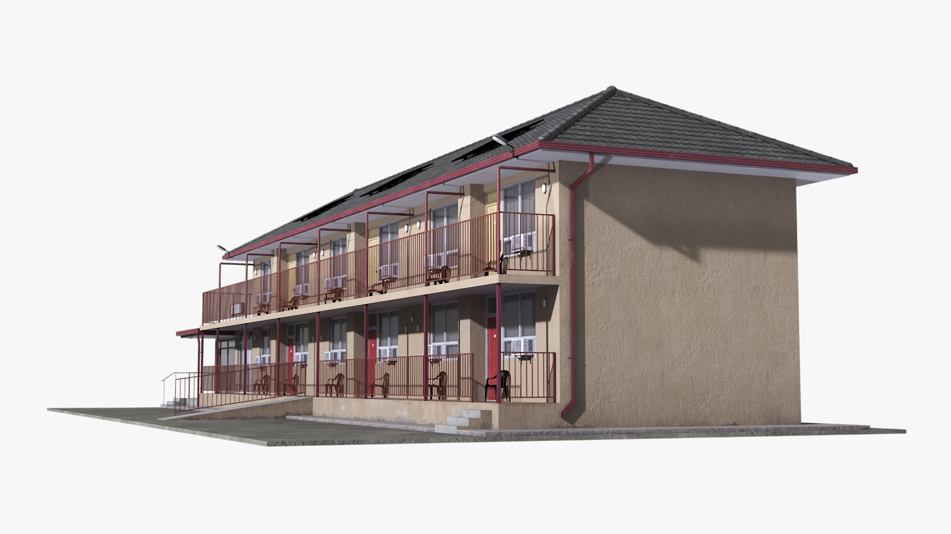 3D model Two Story Motel