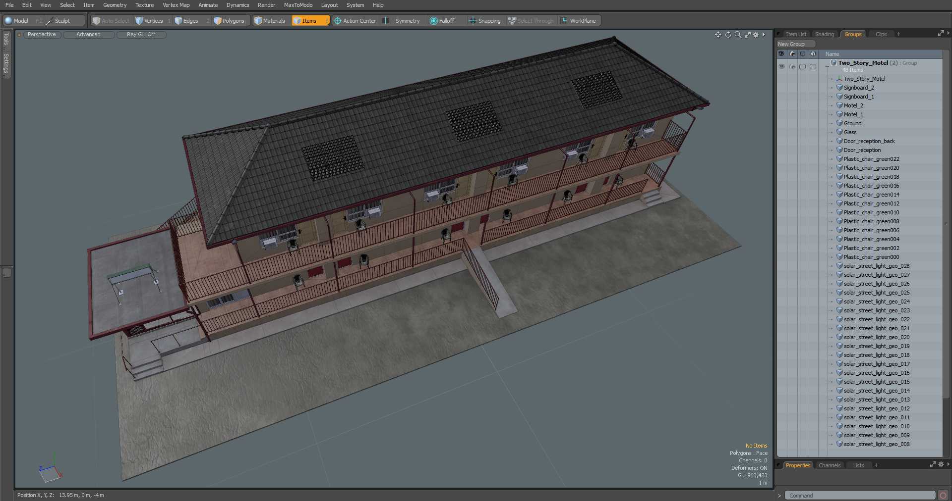 3D model Two Story Motel