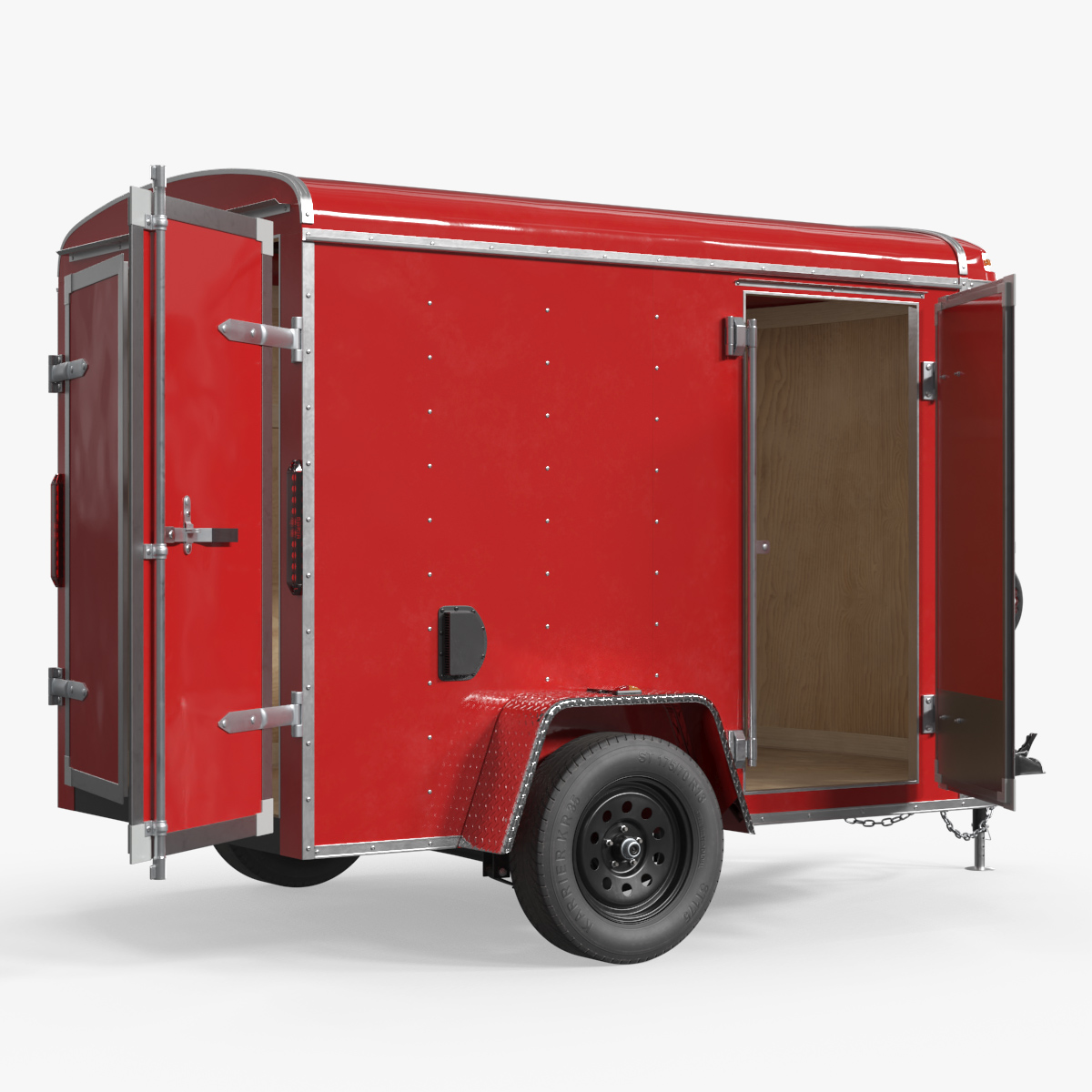 Offroad with Compact Enclosed Trailer - Red
