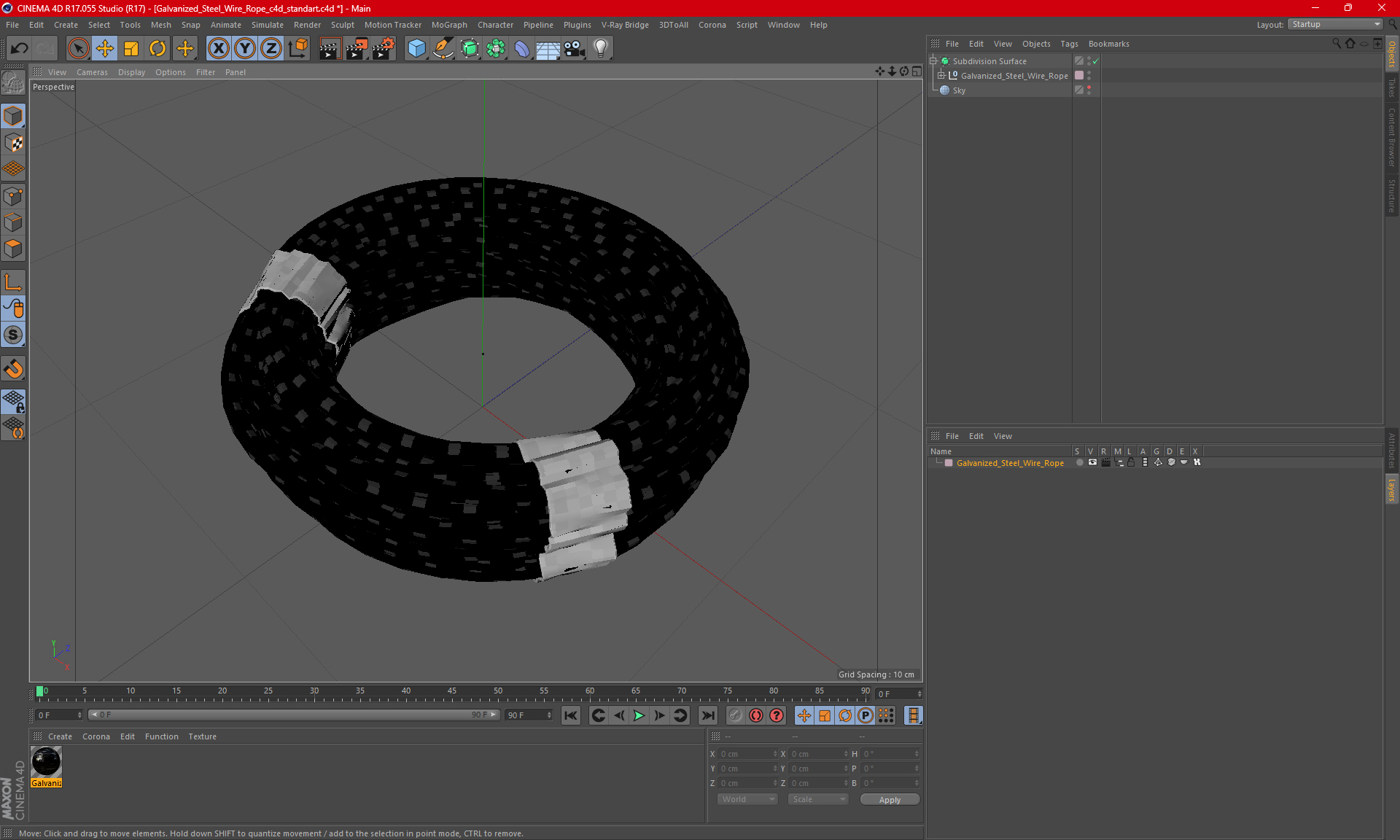 3D Galvanized Steel Wire Rope