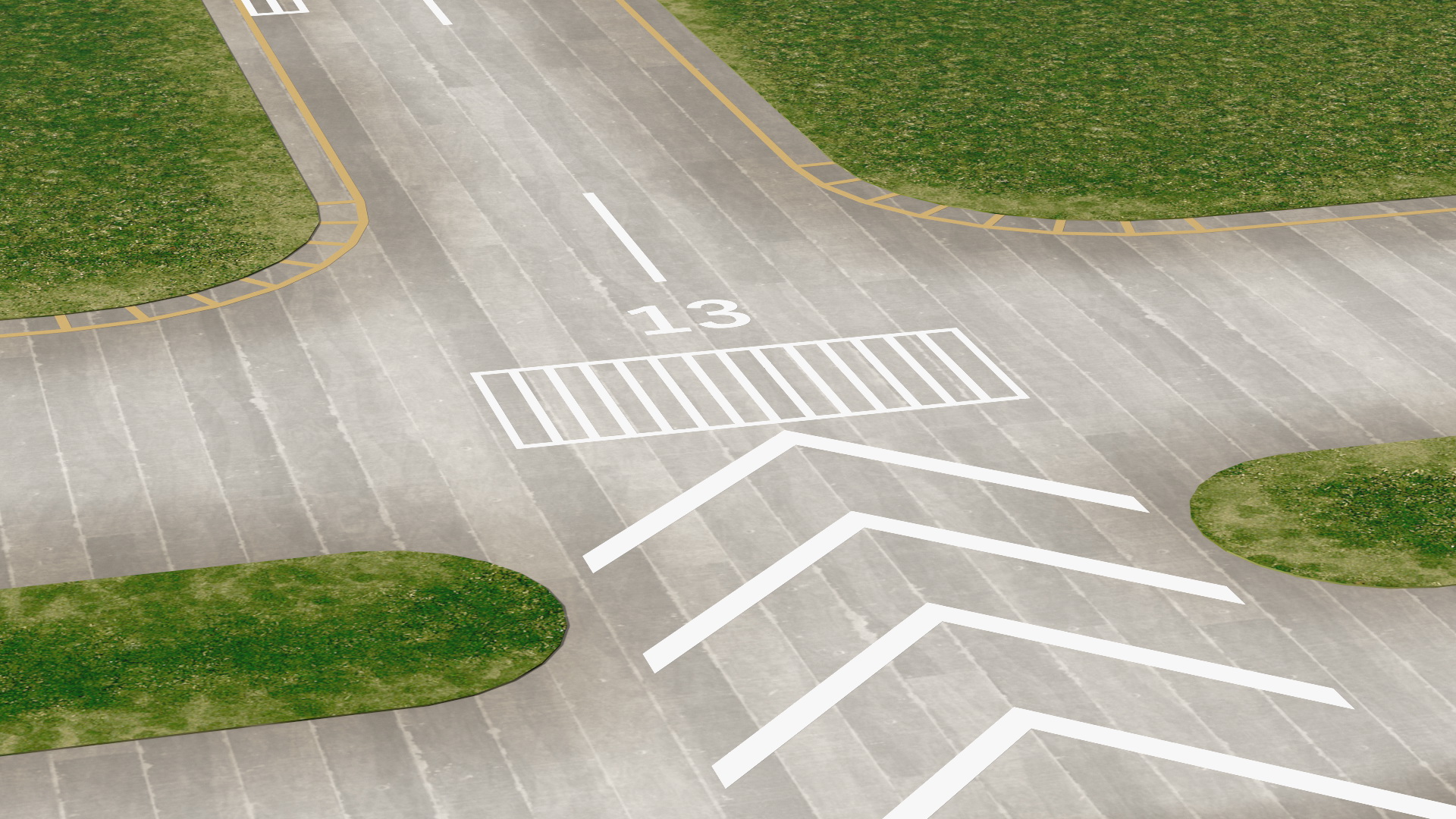 Airport Runway With Boeing 777 200 3D model
