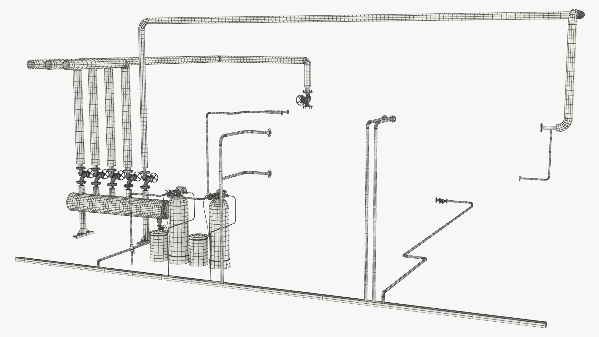 Boiler Steam Pipe System with Filtration Tanks, view 7