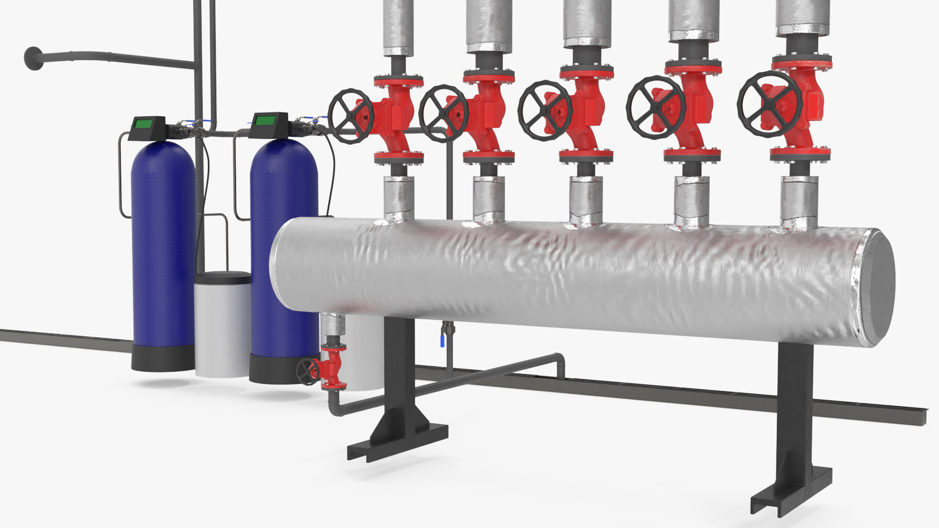 Boiler Steam Pipe System with Filtration Tanks, view 3