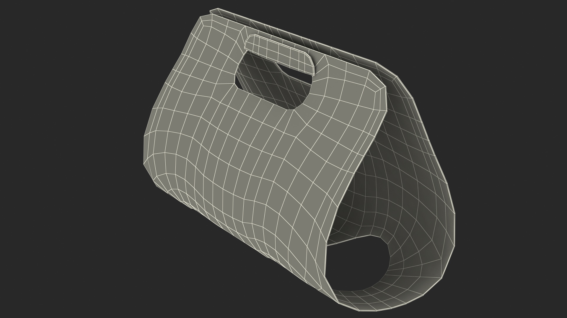 Mockup Two Seats Paper Cup Carrier 3D model