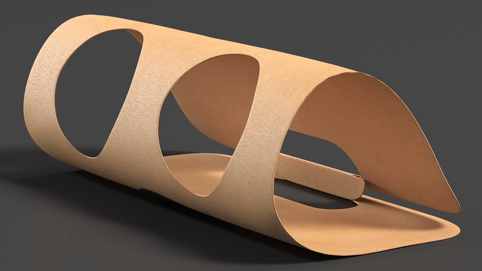 Mockup Two Seats Paper Cup Carrier 3D model