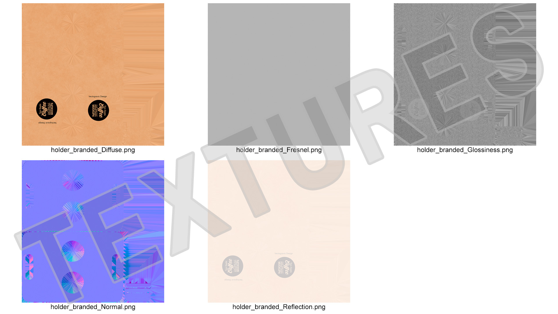Mockup Two Seats Paper Cup Carrier 3D model