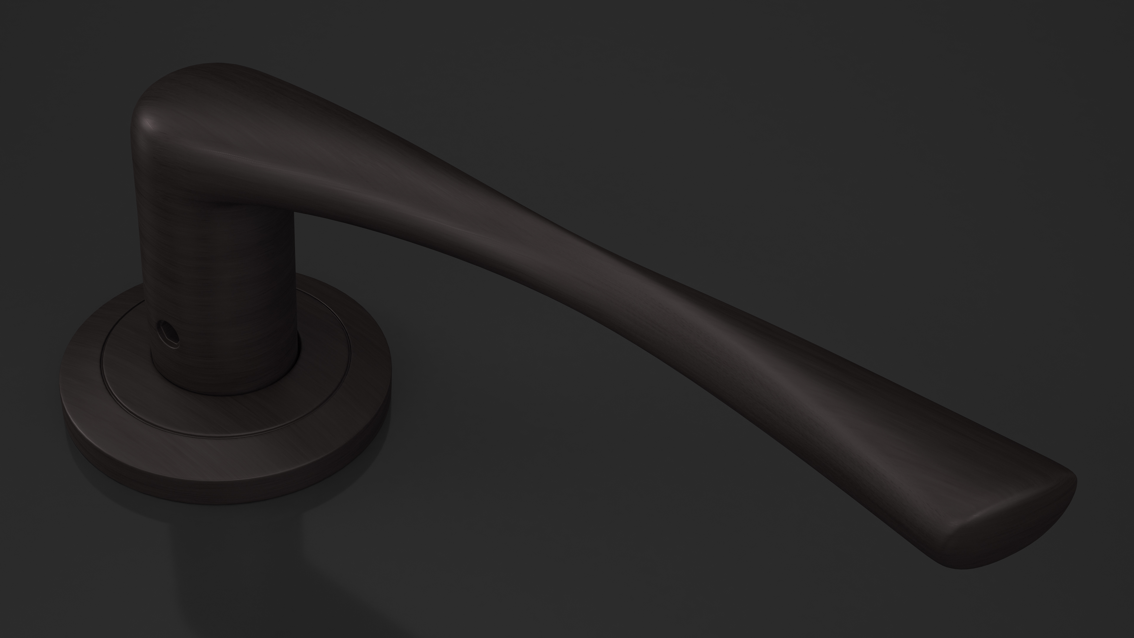 3D Dark Bronze Door Handles Separate model
