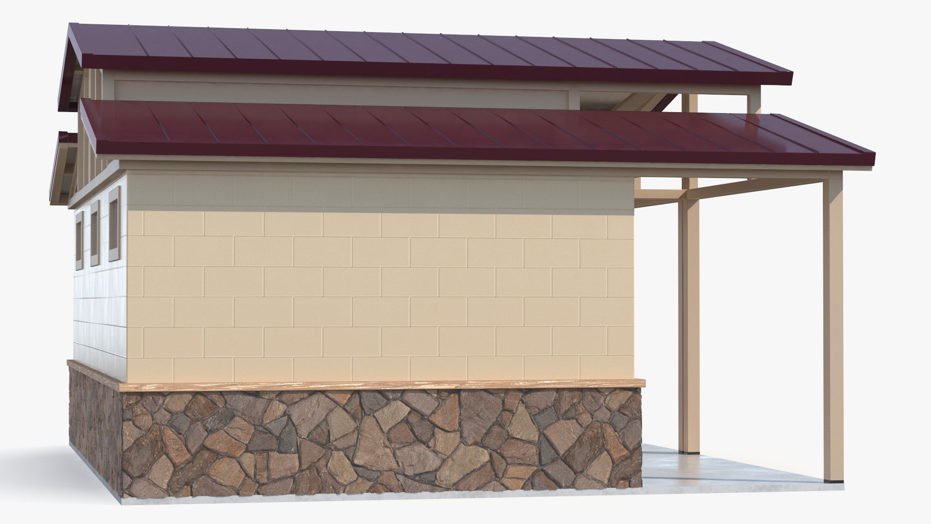 Public Restroom Building 3D model