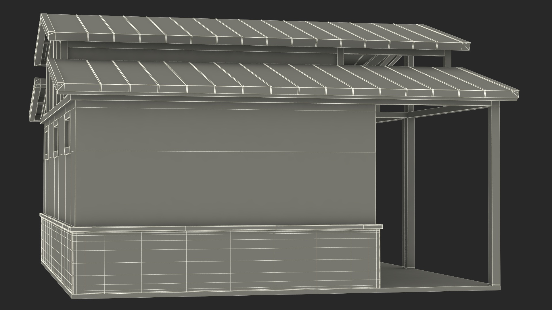 Public Restroom Building 3D model
