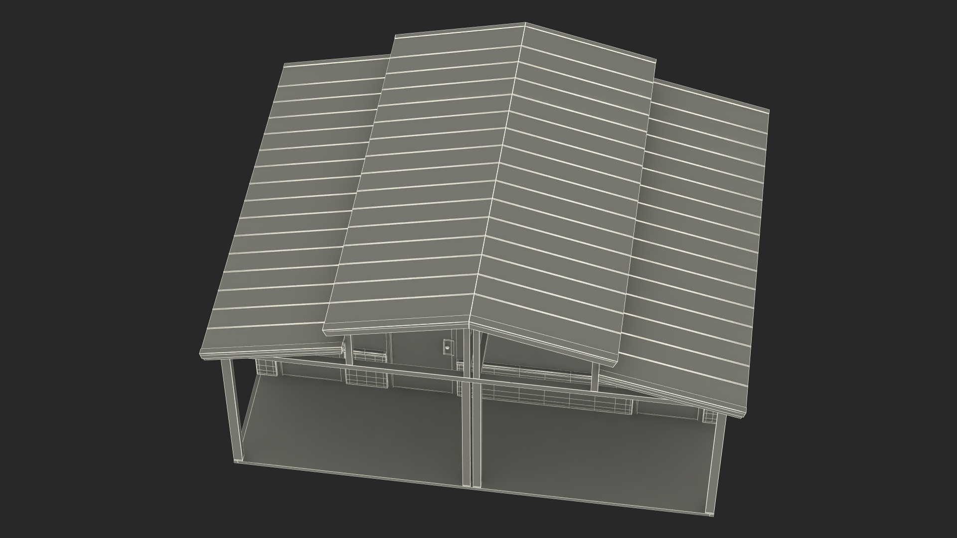 Public Restroom Building 3D model