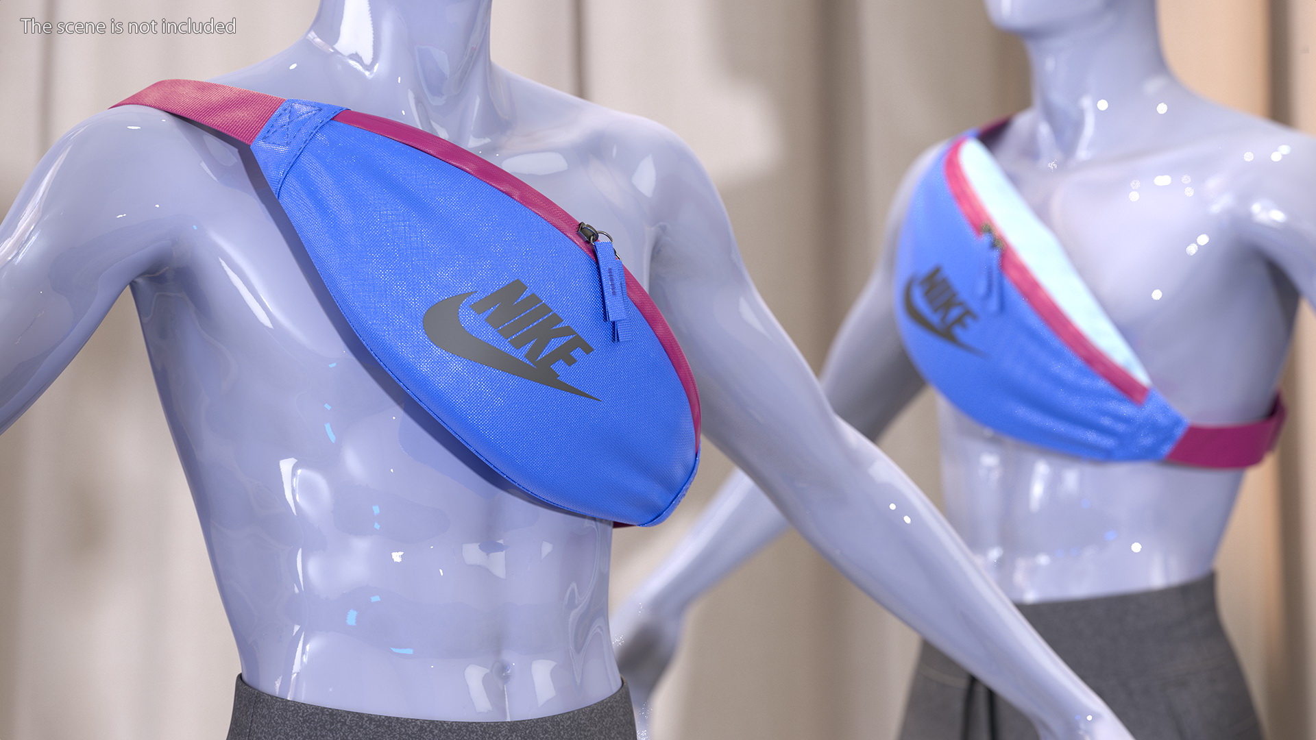Nike Sportswear Heritage Waist Bag Blue 3D model