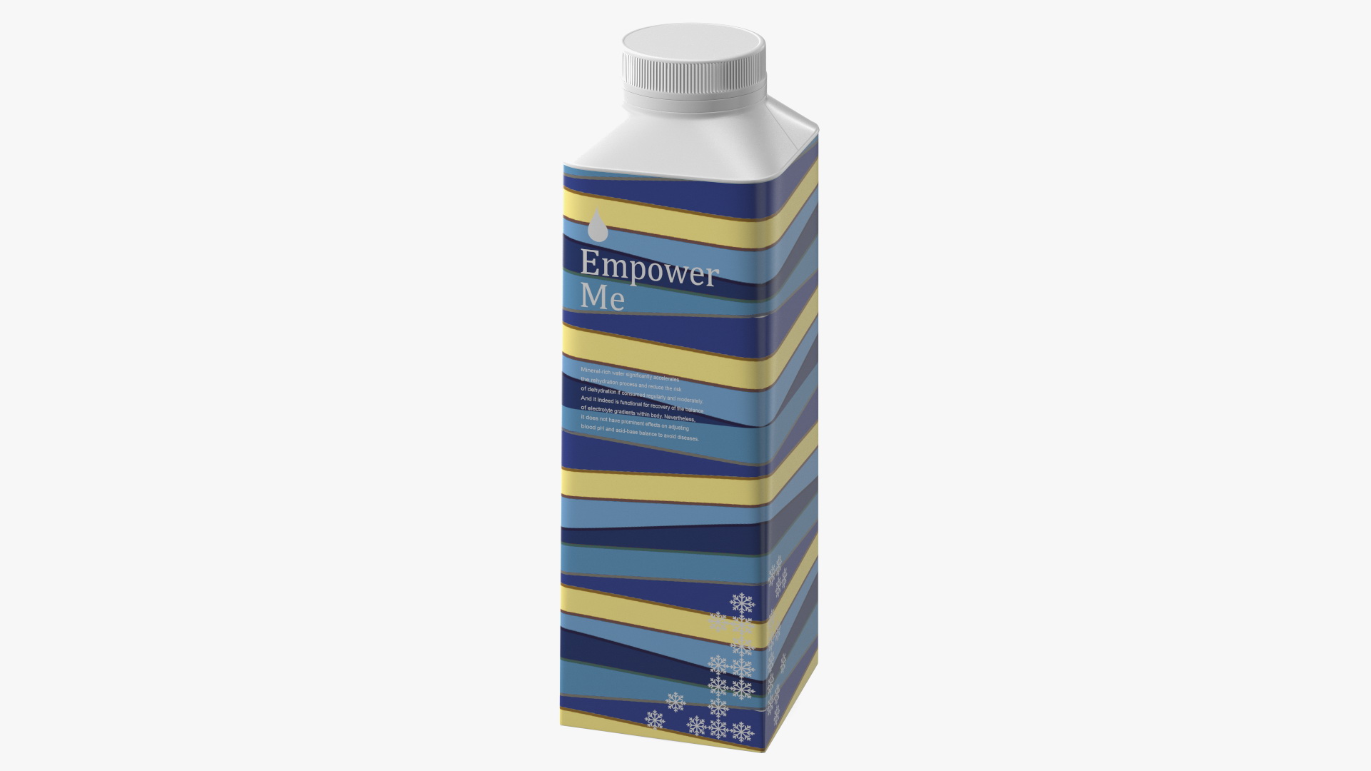 3D Tetra Top Carton Bottle model