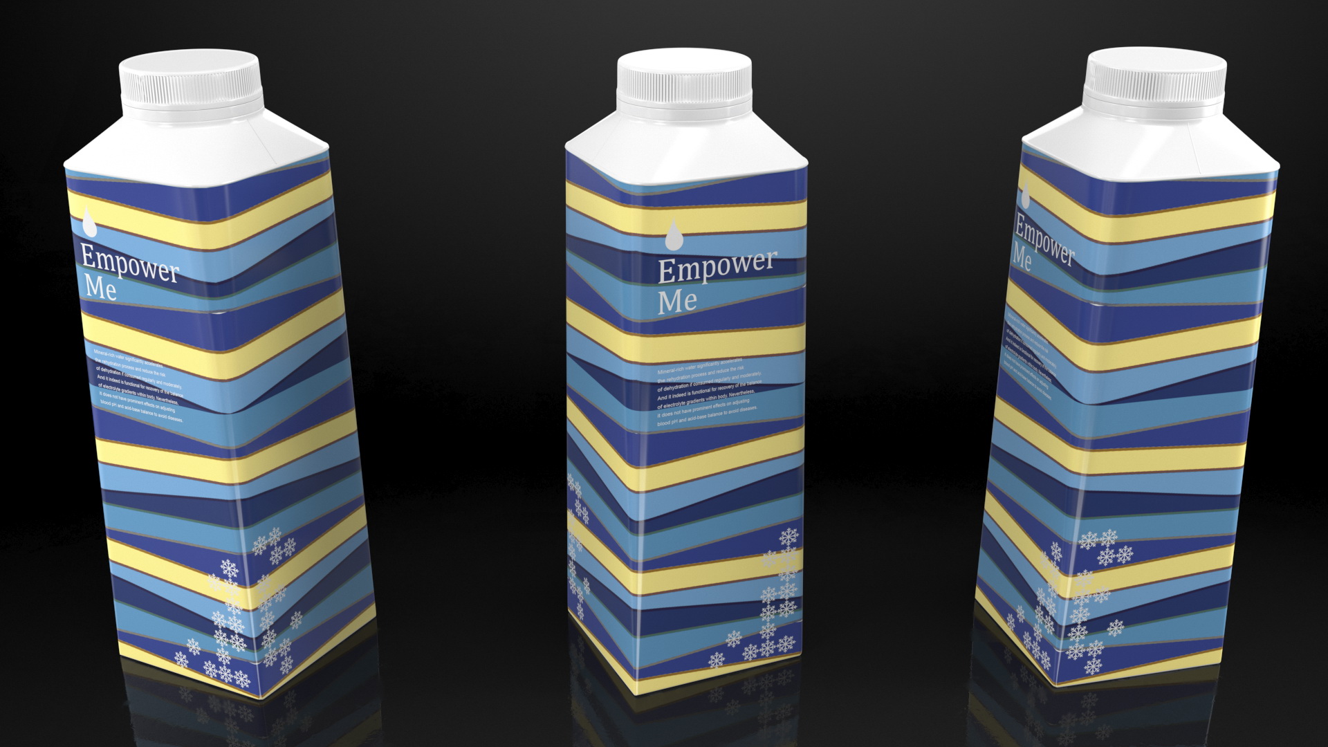 3D Tetra Top Carton Bottle model