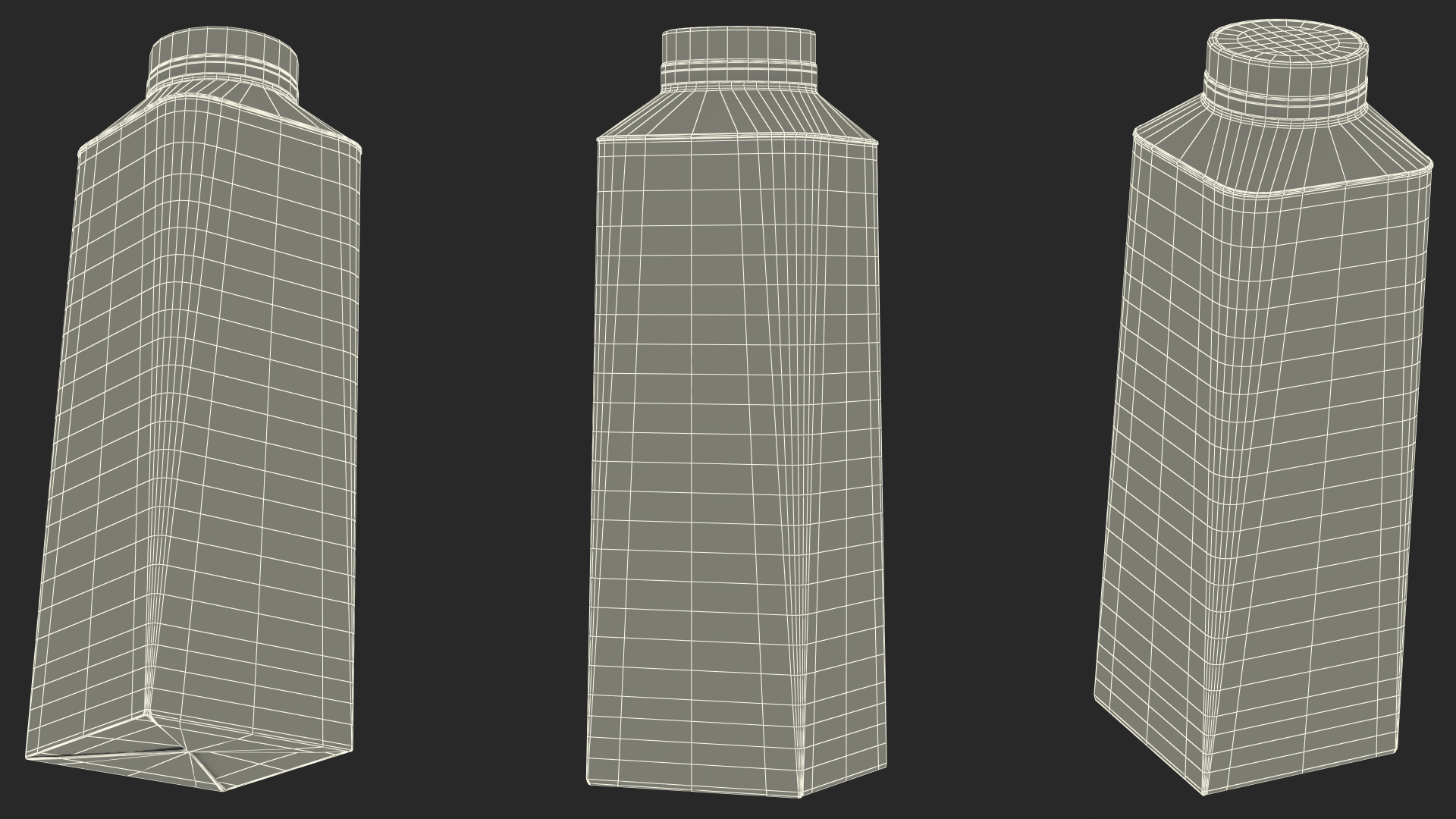 3D Tetra Top Carton Bottle model