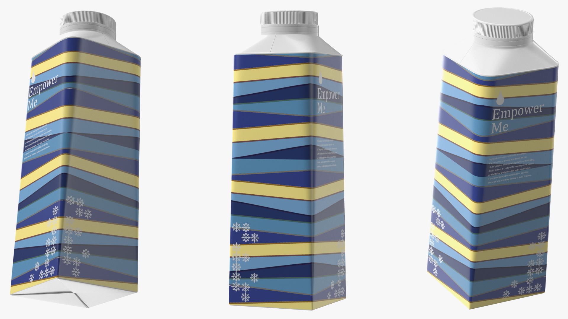 3D Tetra Top Carton Bottle model