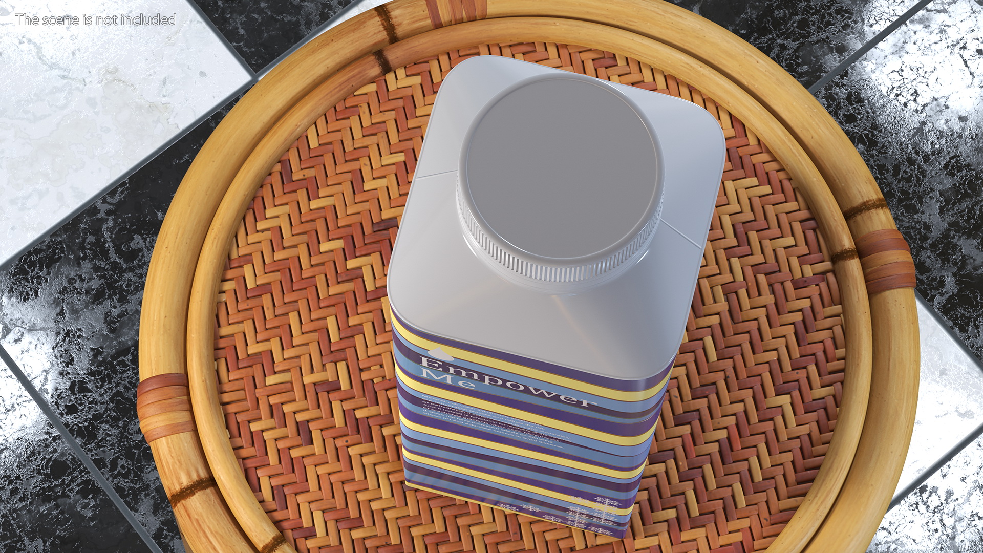 3D Tetra Top Carton Bottle model