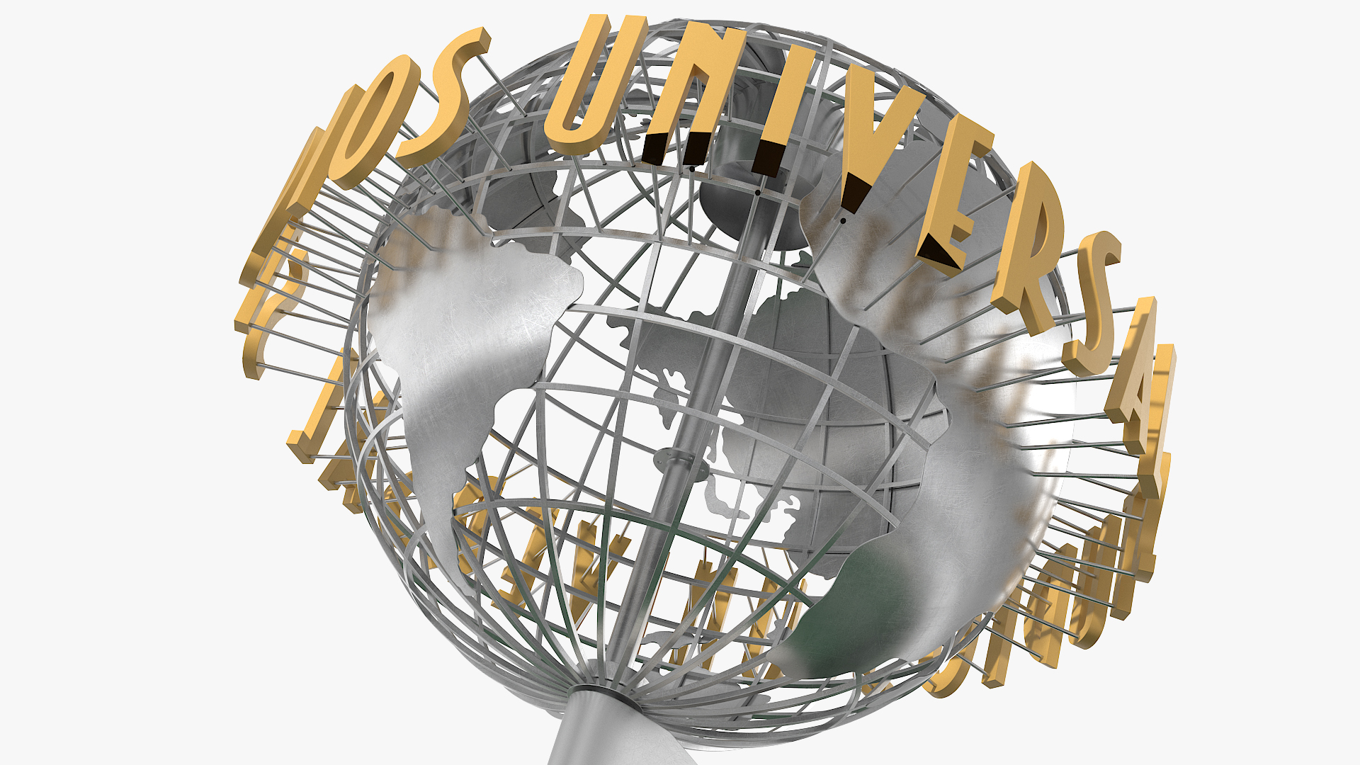 Universal Studios Rotating Globe Fountain Sculpture - view 3